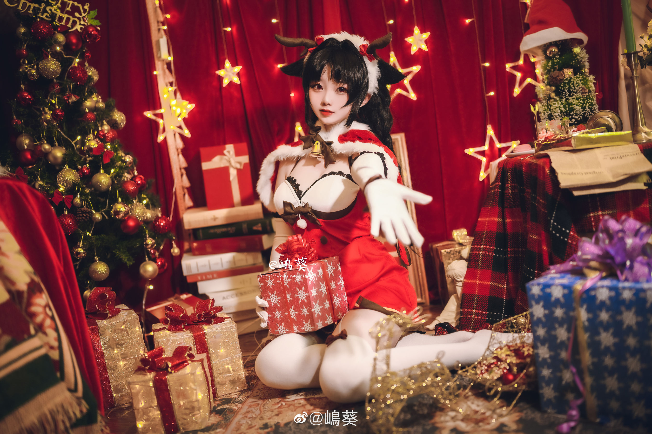 微博美女嶋葵 碧蓝航线 大潮 驯鹿与圣诞礼物-图0