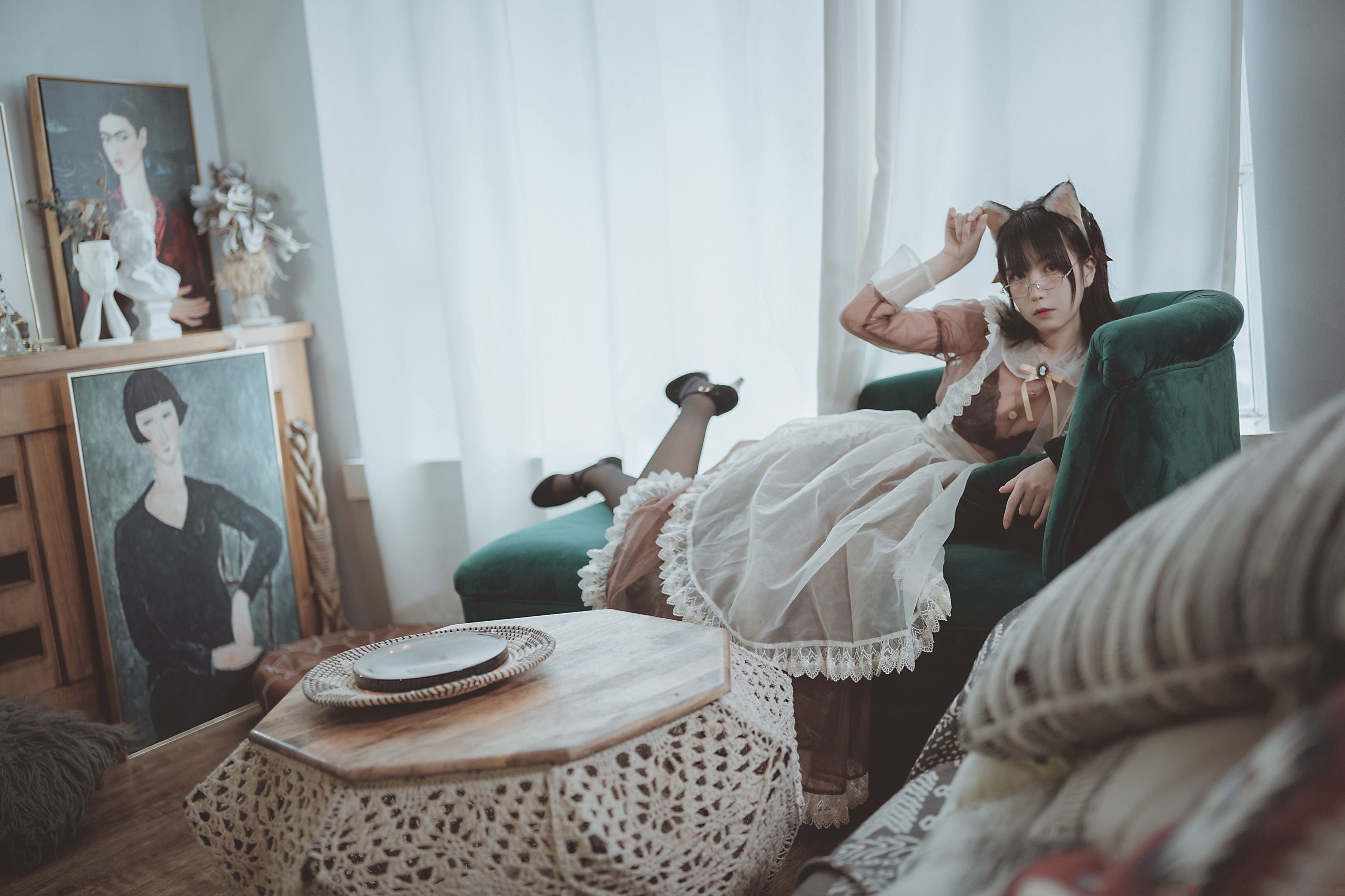 COSER美女逐月su 透明女仆-图10