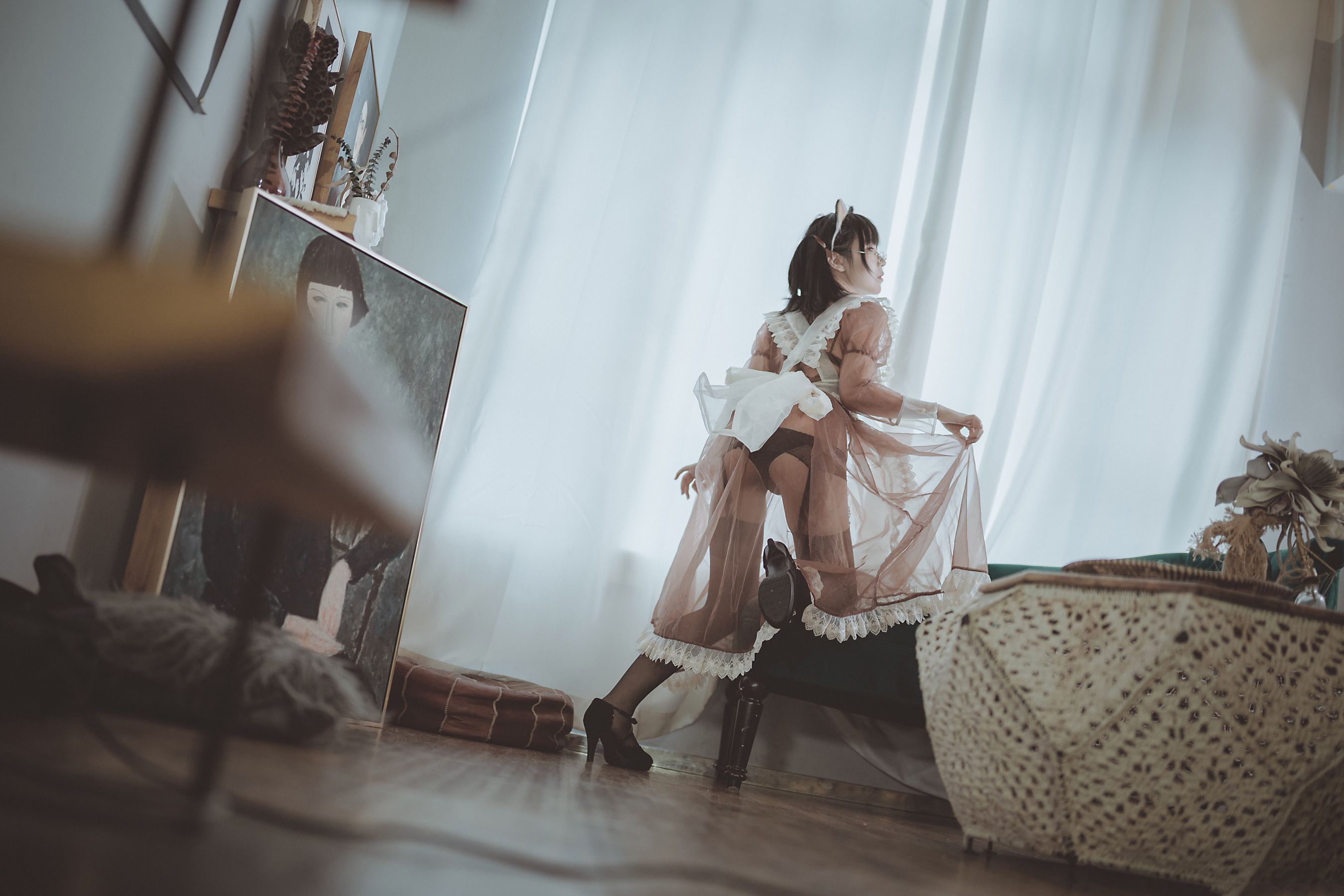 COSER美女逐月su 透明女仆-图28