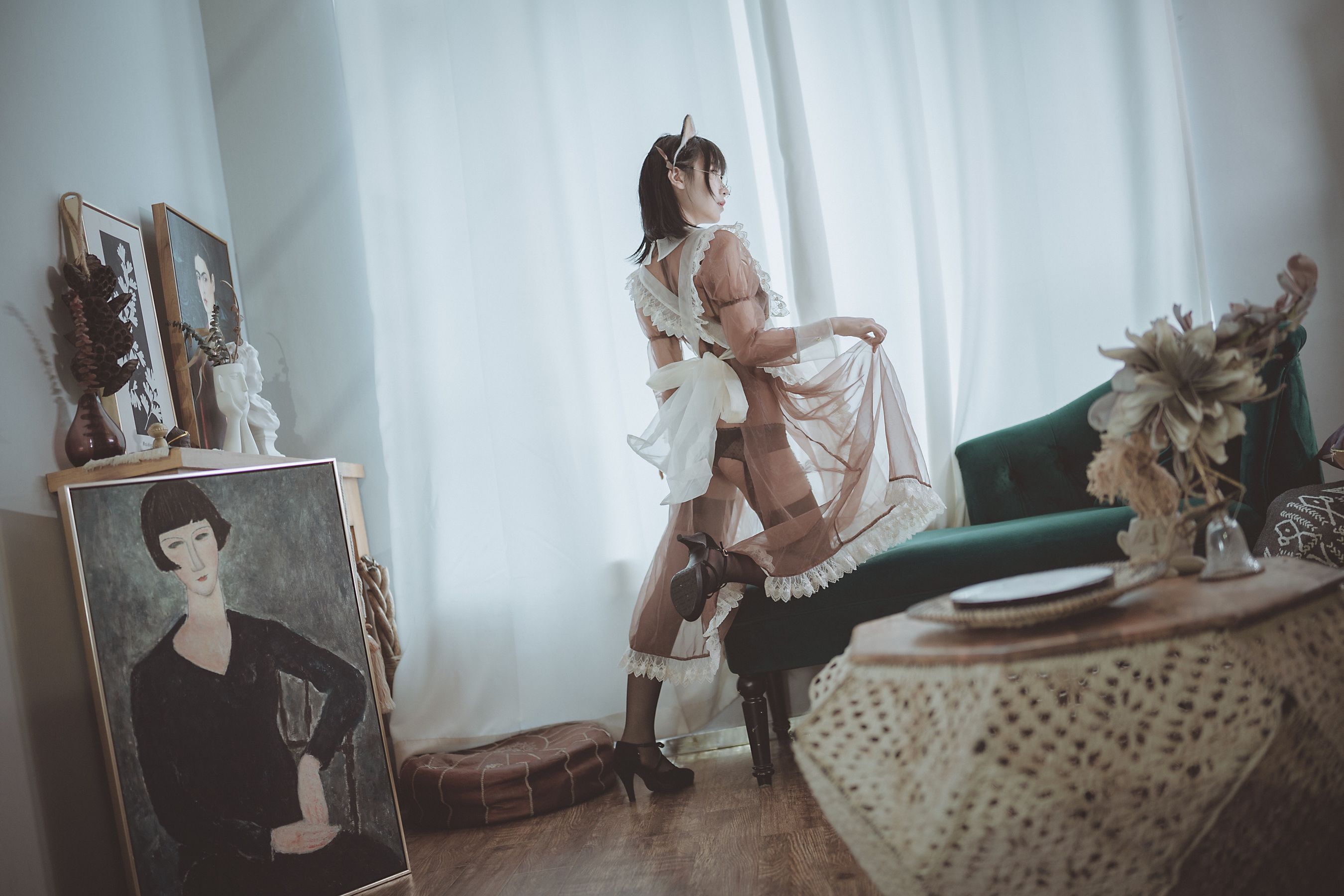 COSER美女逐月su 透明女仆-图36