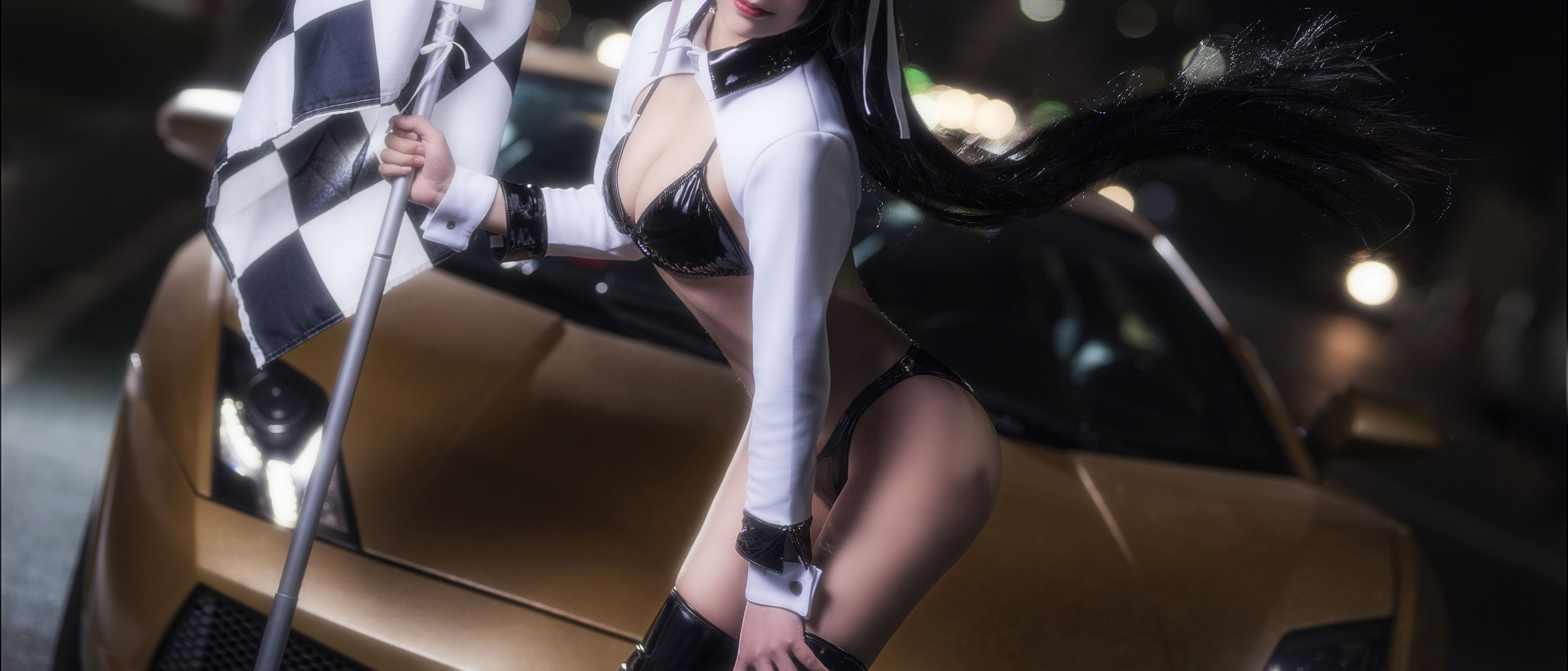二次元妹子抱走莫子aa 赛车女郎-图9