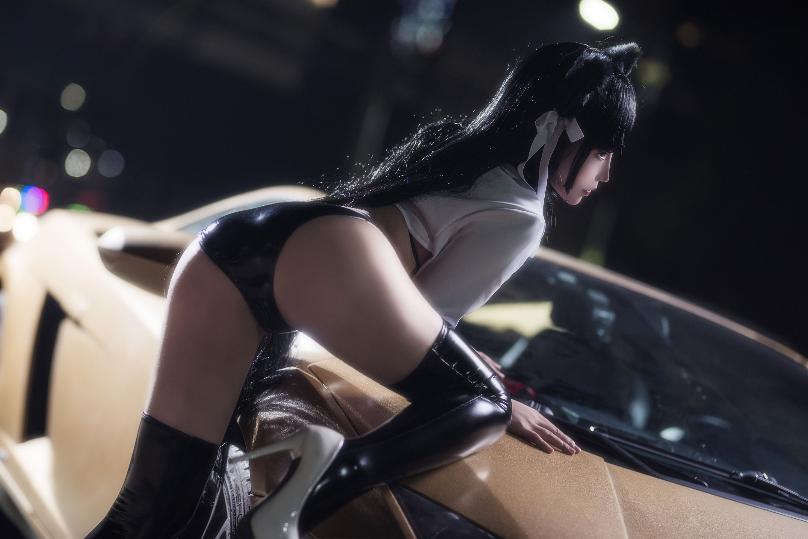 二次元妹子抱走莫子aa 赛车女郎-图12