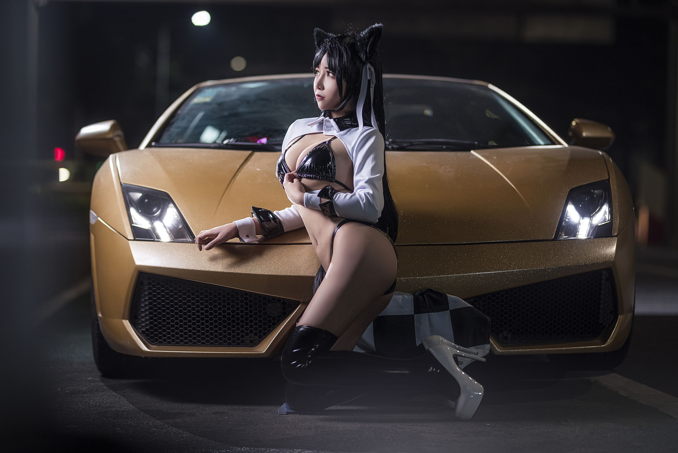 二次元妹子抱走莫子aa 赛车女郎-图18