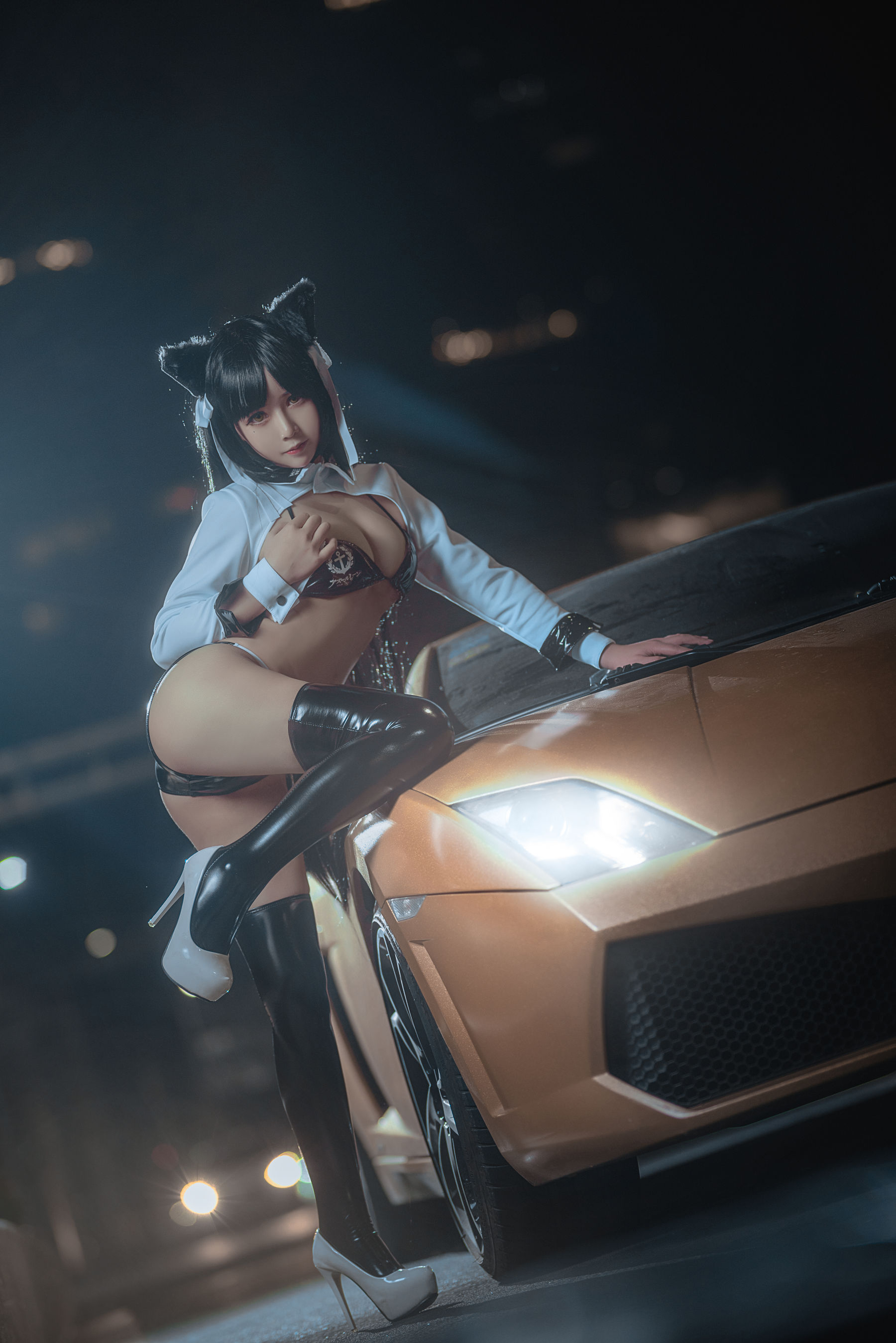 二次元妹子抱走莫子aa 赛车女郎-图4