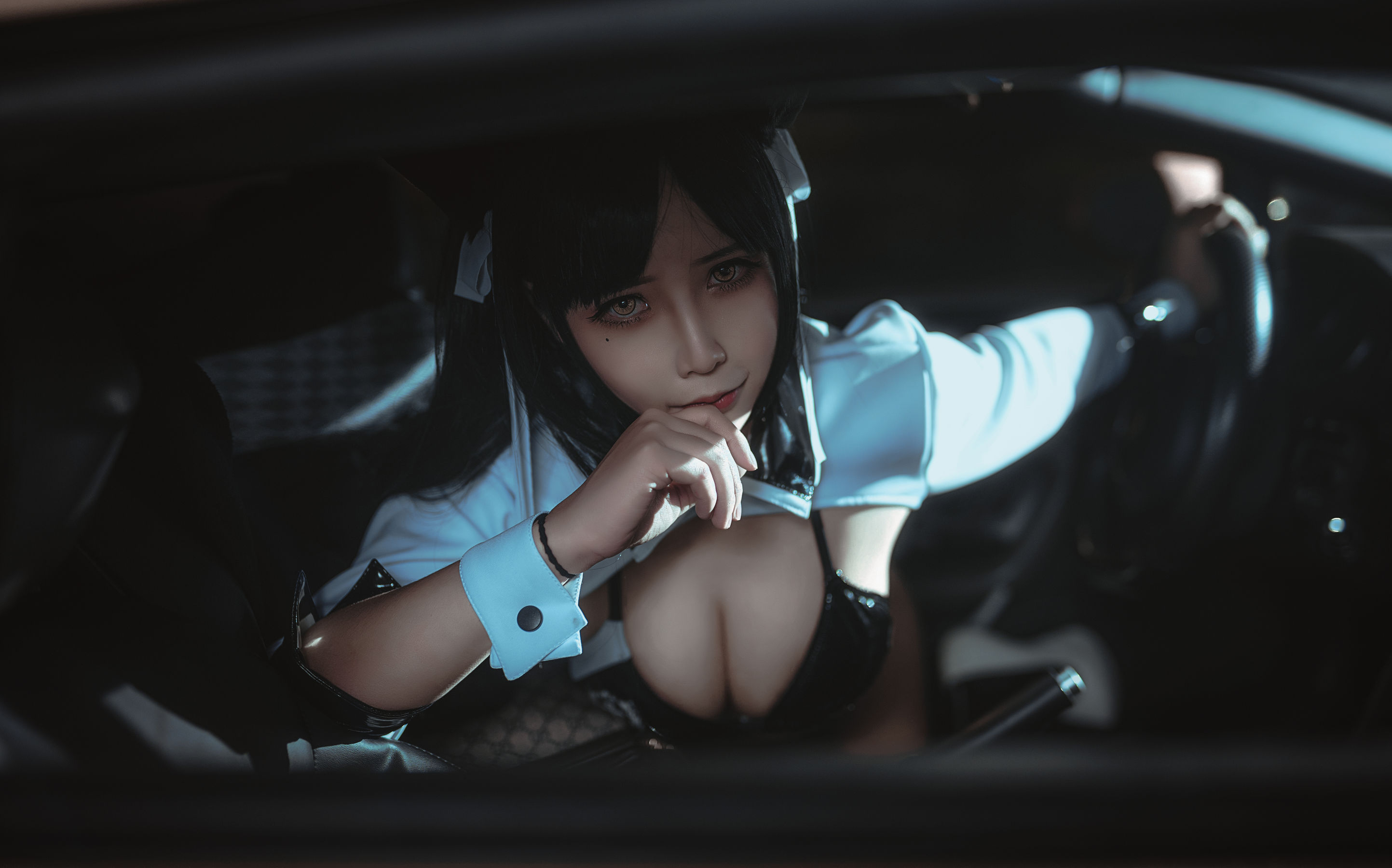 二次元妹子抱走莫子aa 赛车女郎-图6
