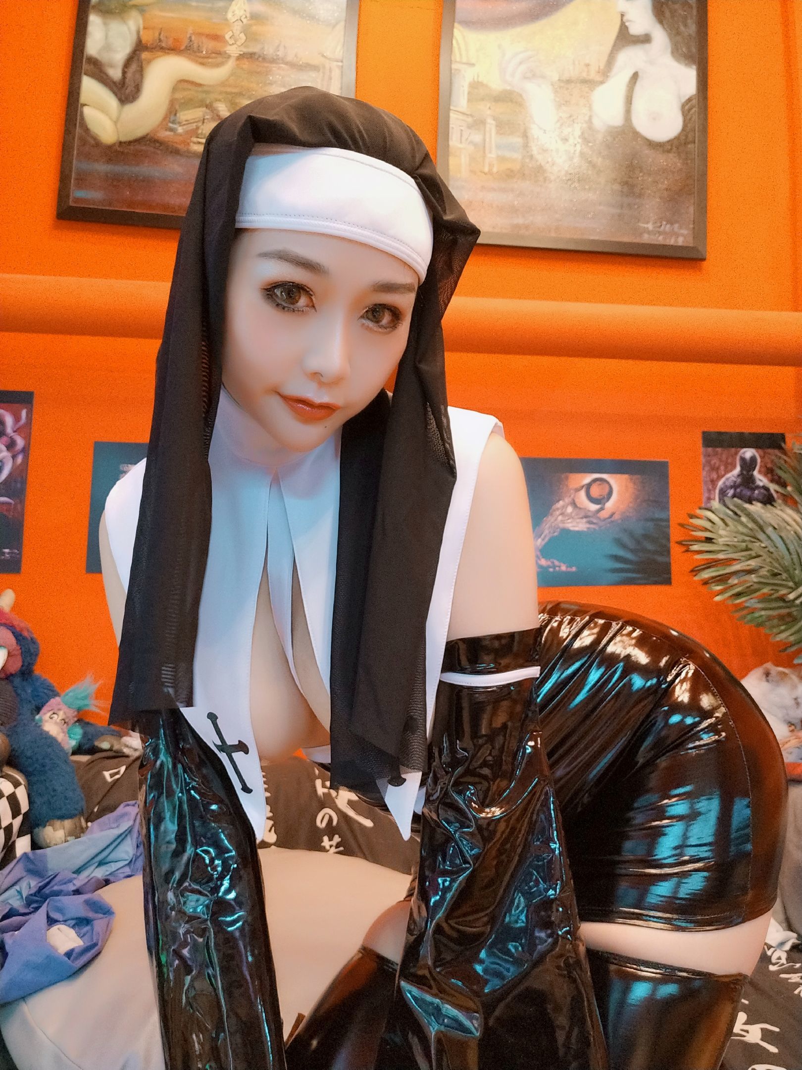 性感Coser三刀刀Miido 修女-图16