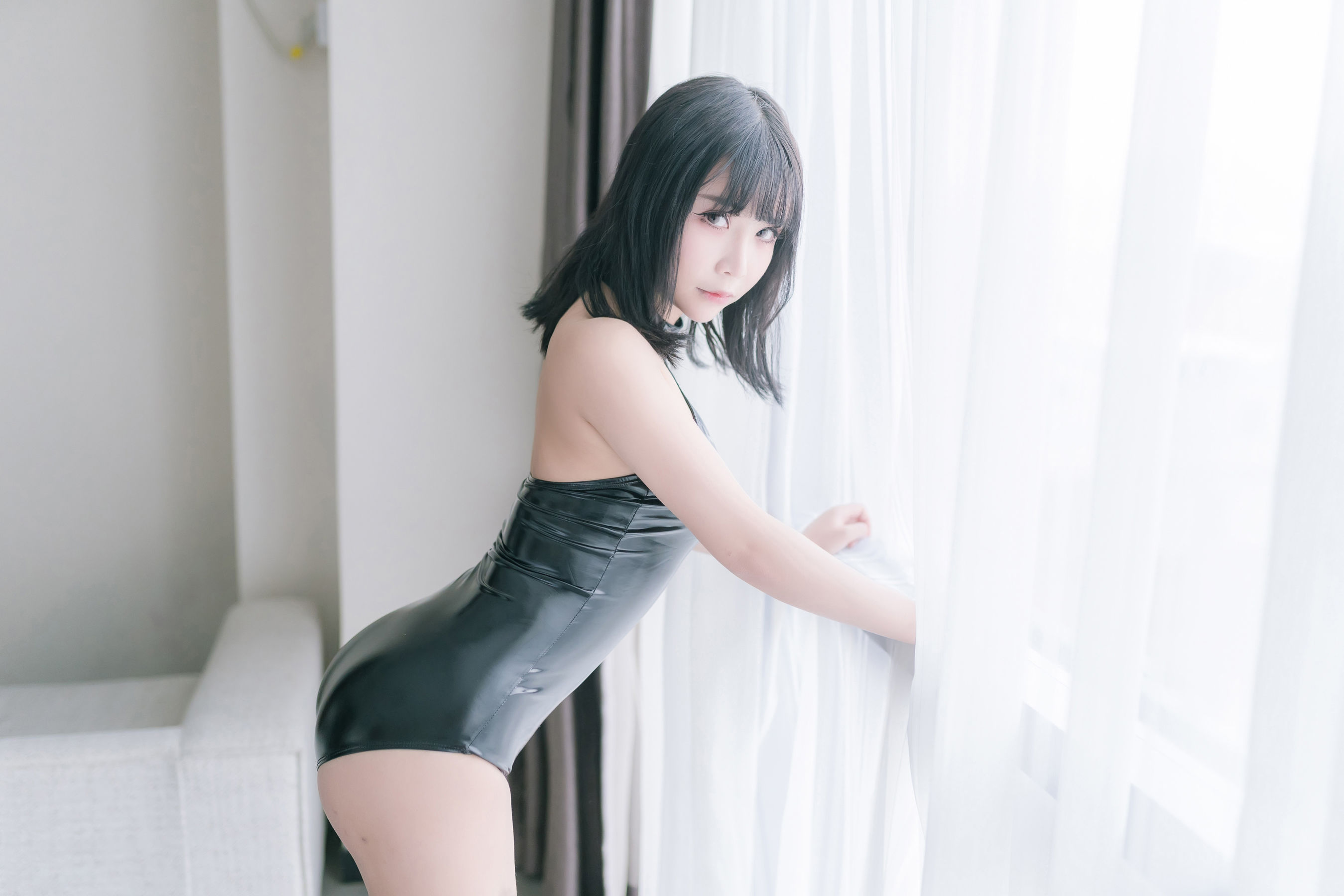 二次元妹子抱走莫子aa 黑胶高跟鞋-图12