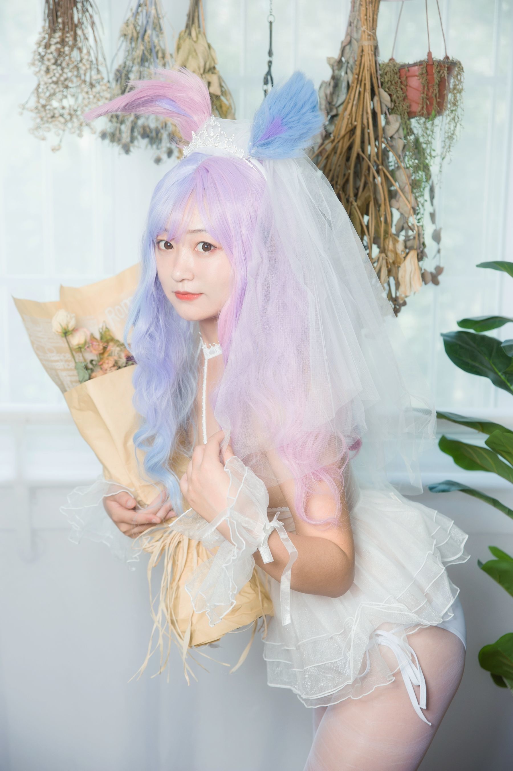 动漫博主大碗排面 婚纱兔白丝婚纱-图7