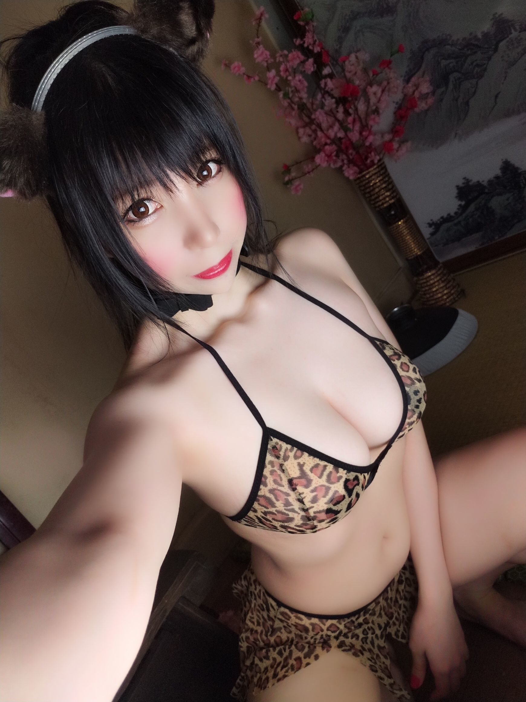 二次元巨乳美女鹿野希 豹纹-图8