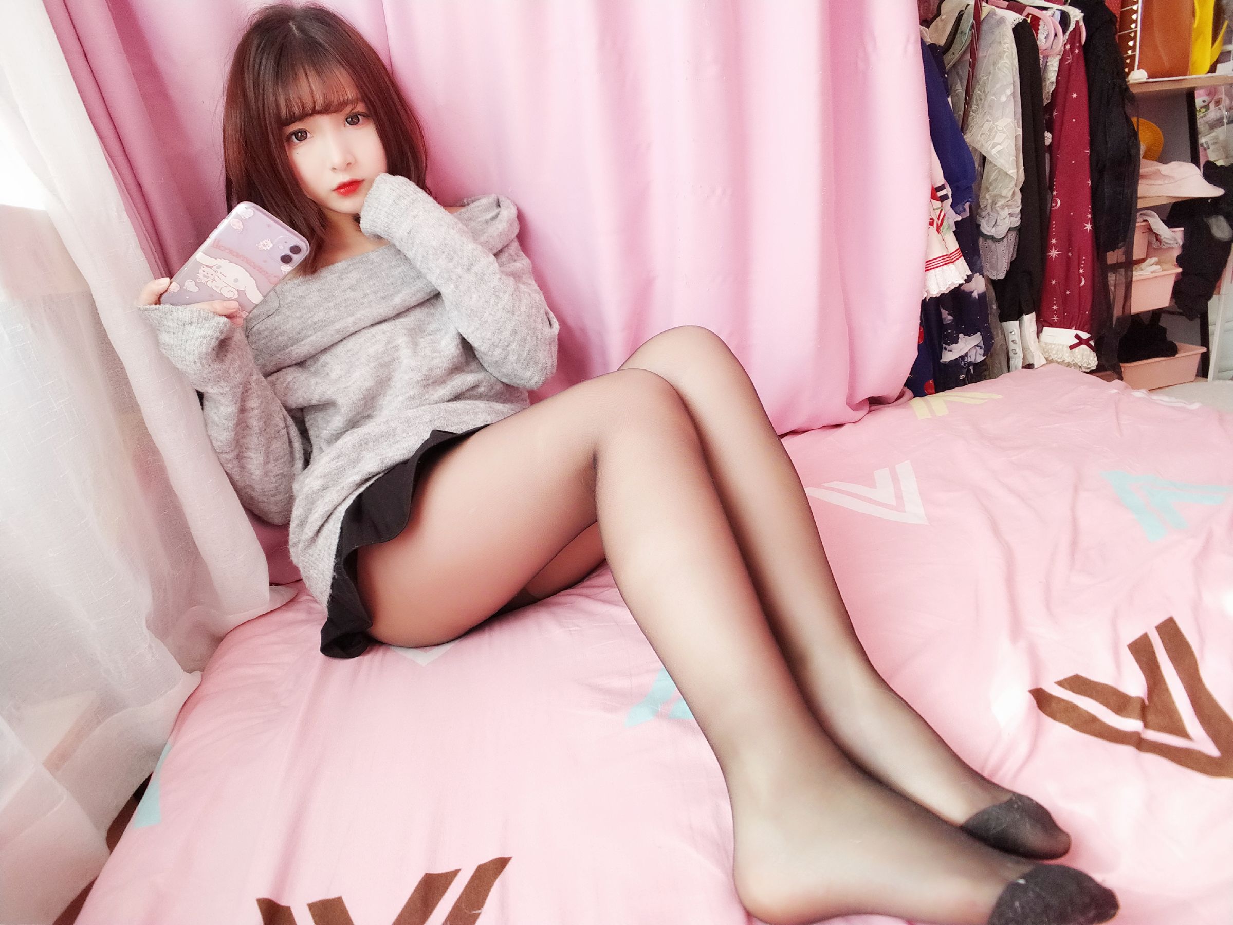 二次元美女古川kagura 浪漫诱惑黑丝长袜-图22