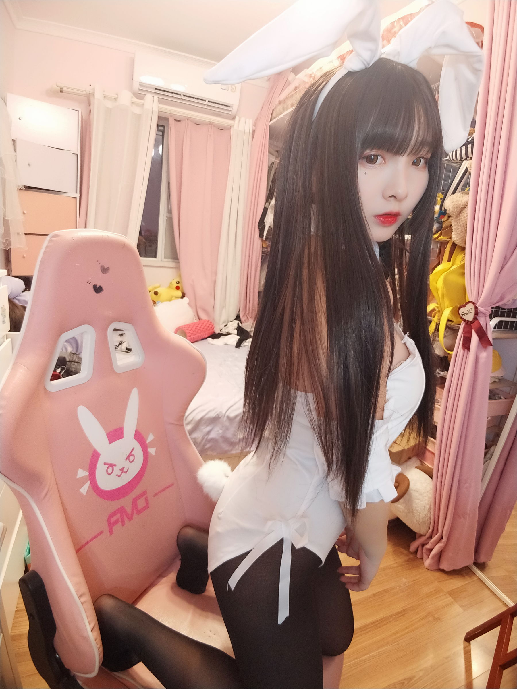 二次元美女古川kagura 黑丝兔女郎-图10