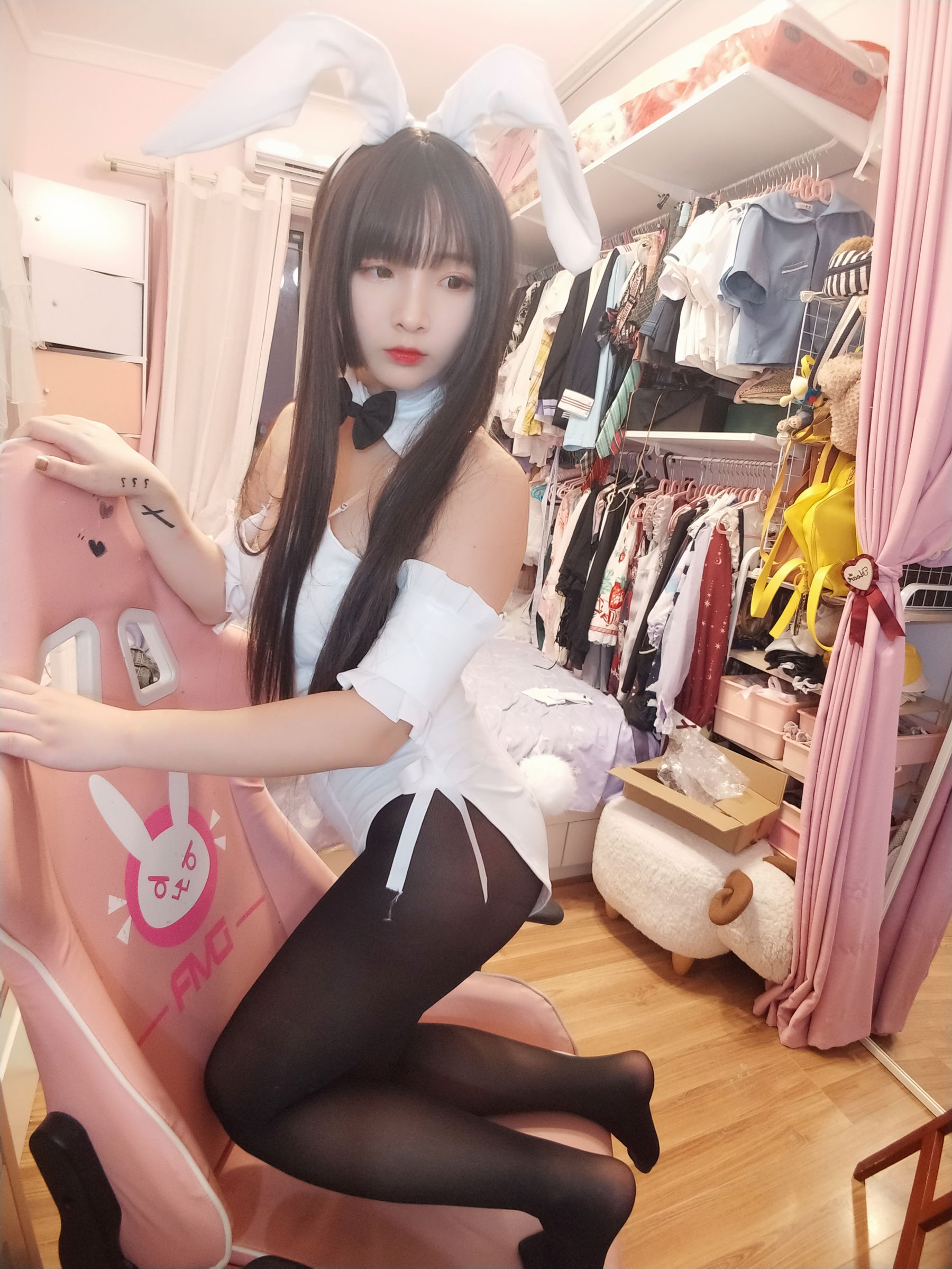 二次元美女古川kagura 黑丝兔女郎-图11