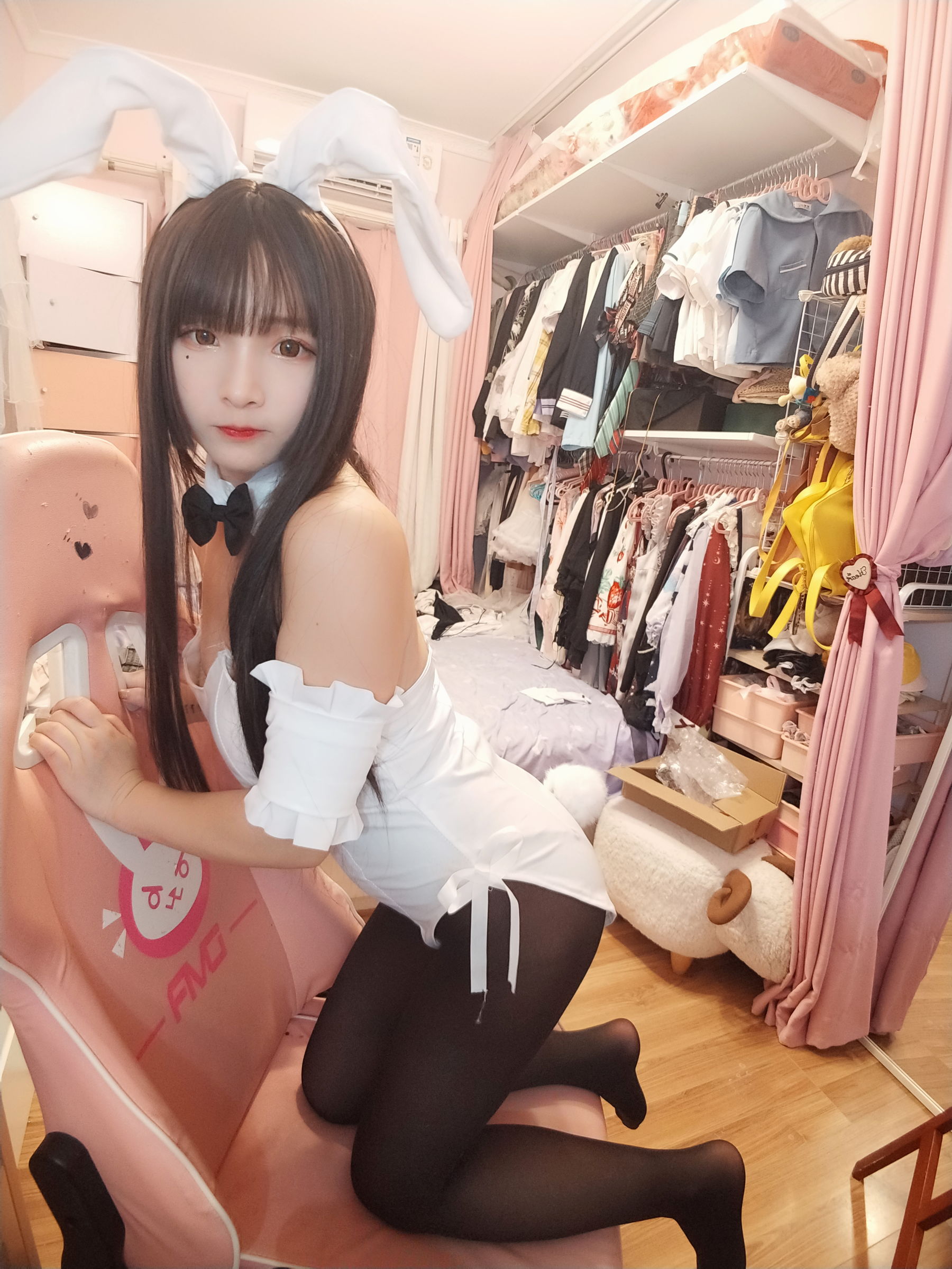 二次元美女古川kagura 黑丝兔女郎-图12