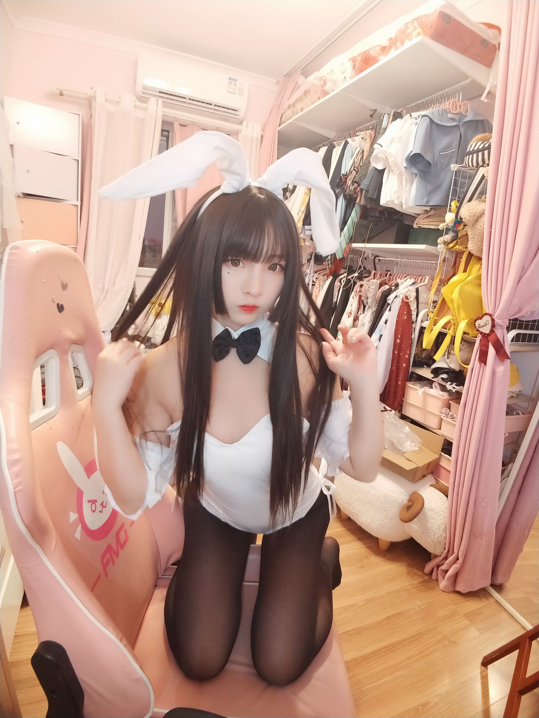 二次元美女古川kagura 黑丝兔女郎-图14