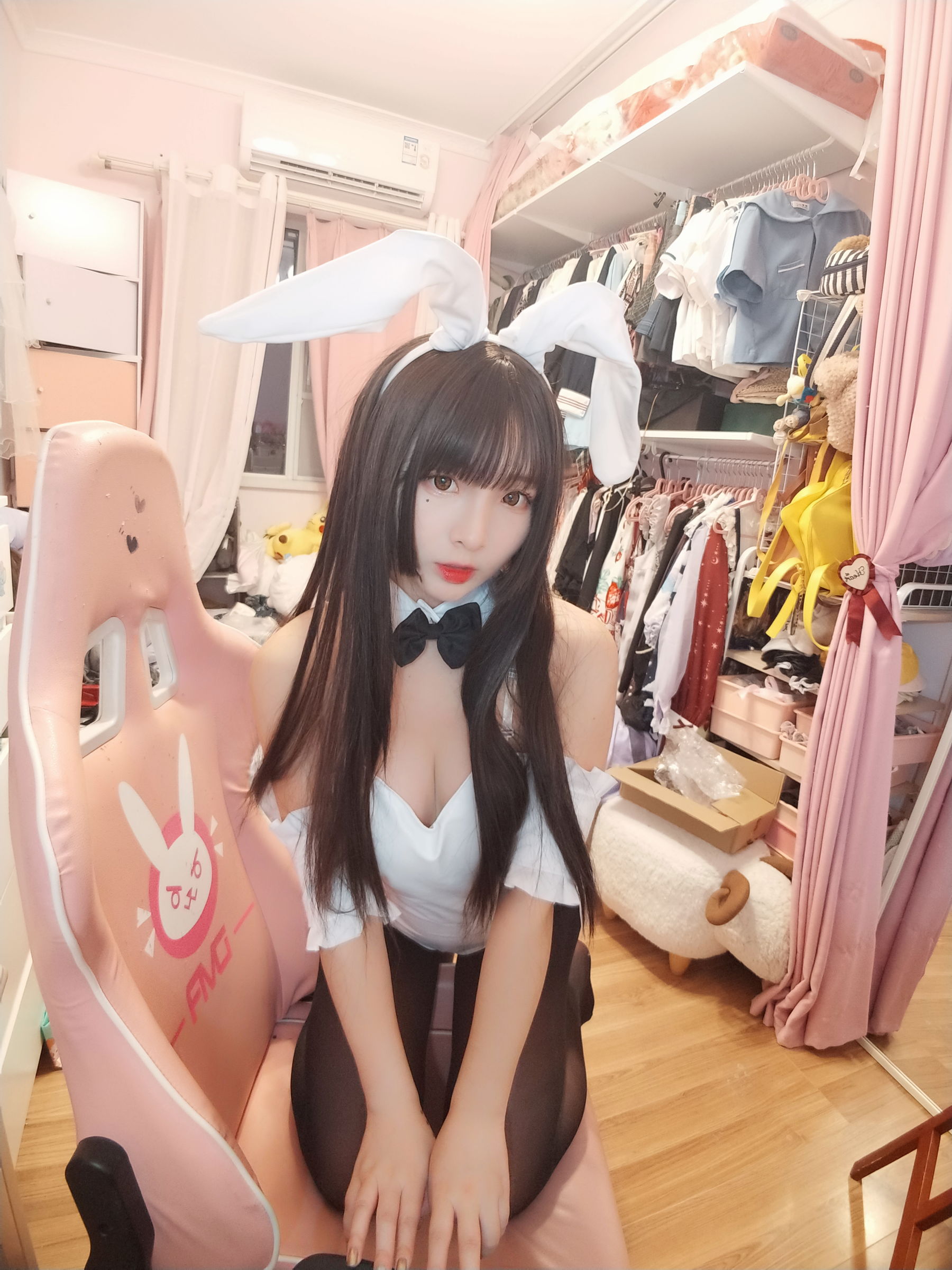二次元美女古川kagura 黑丝兔女郎-图15