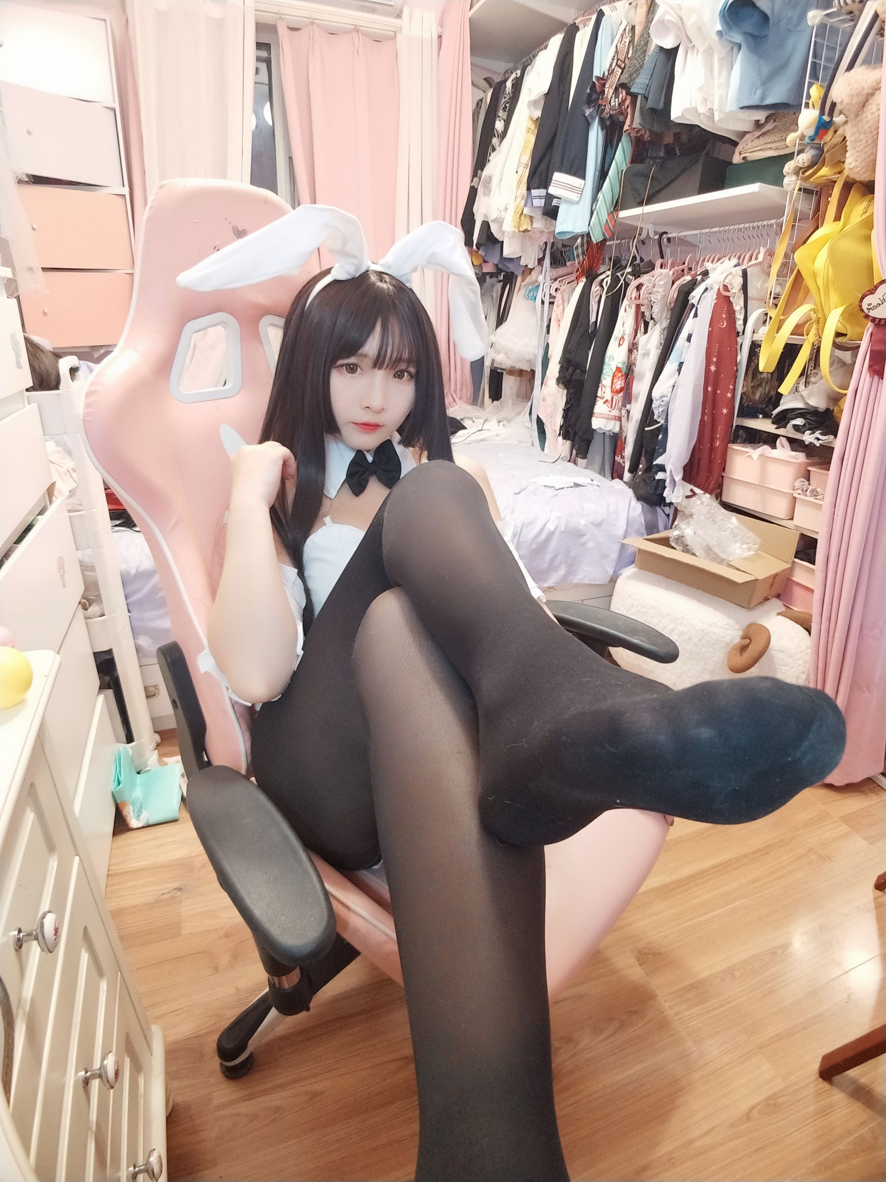 二次元美女古川kagura 黑丝兔女郎-图20