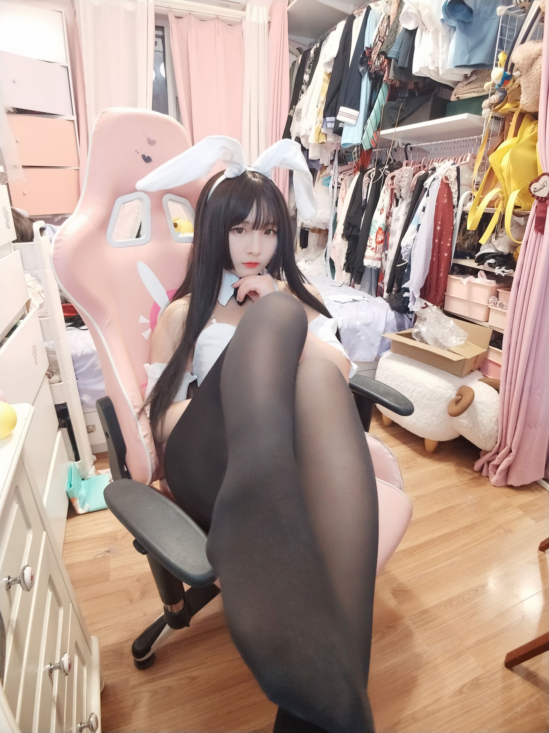 二次元美女古川kagura 黑丝兔女郎-图21