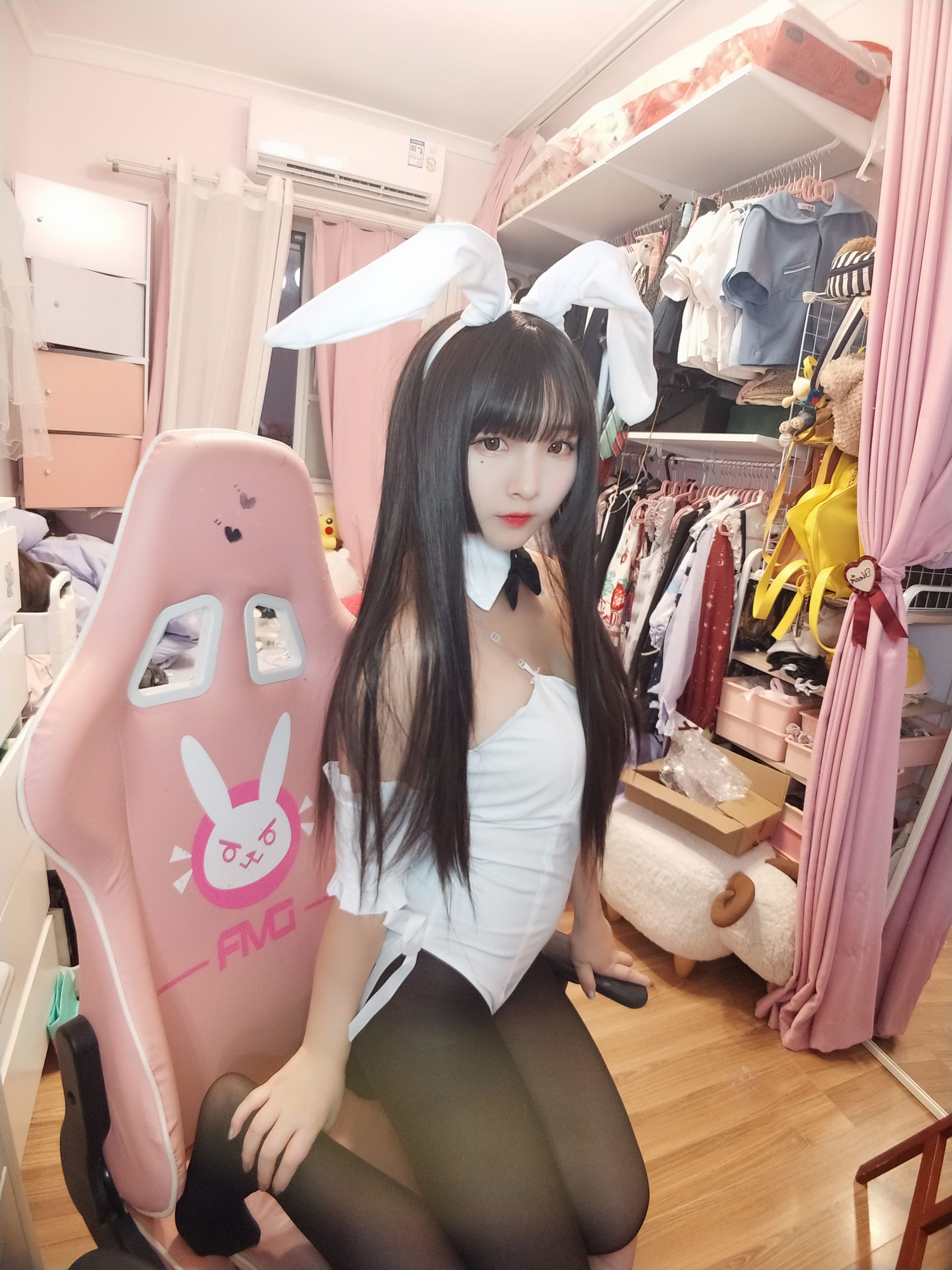 二次元美女古川kagura 黑丝兔女郎-图8