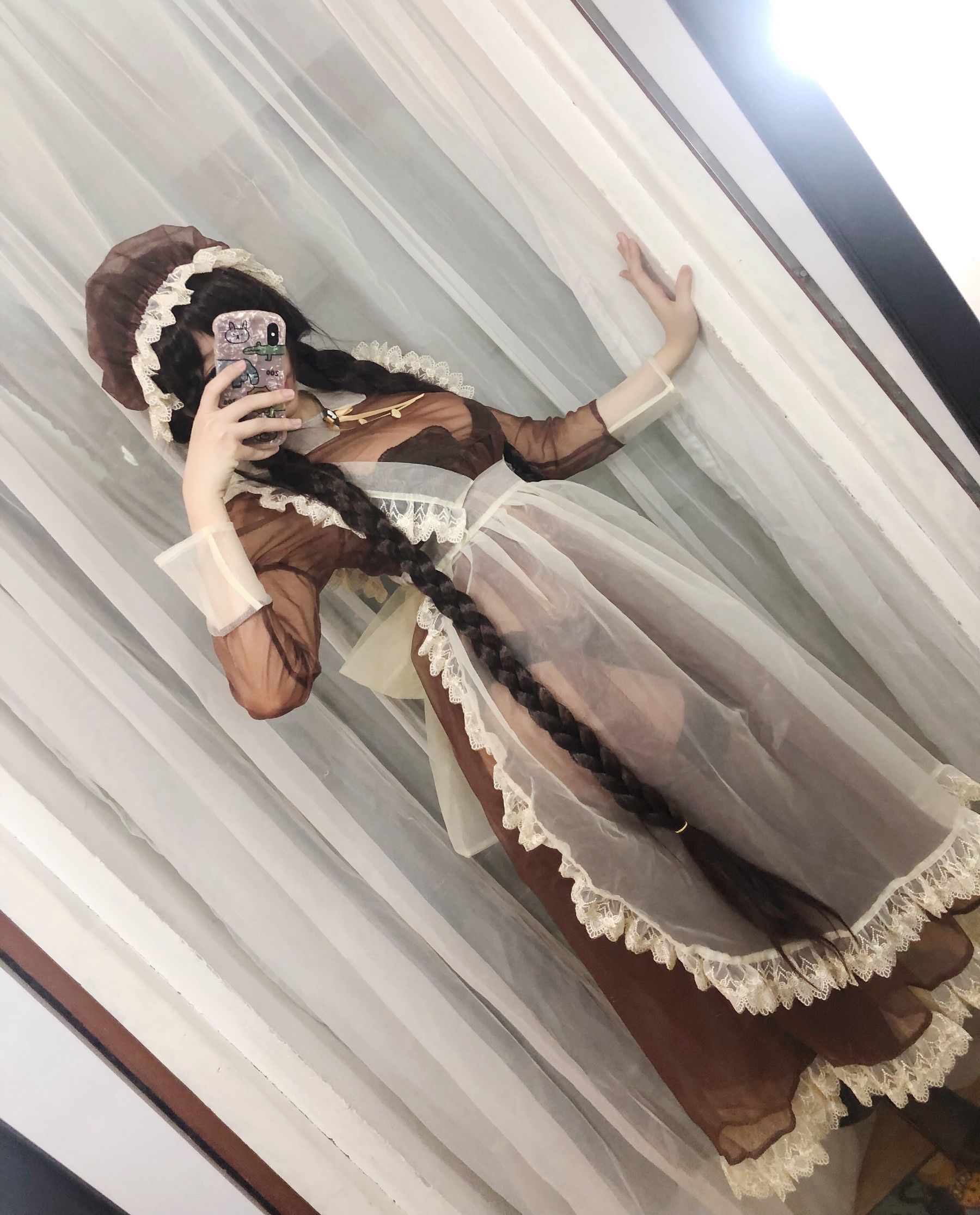 二次元巨乳美女鹿野希 透明女仆-图0