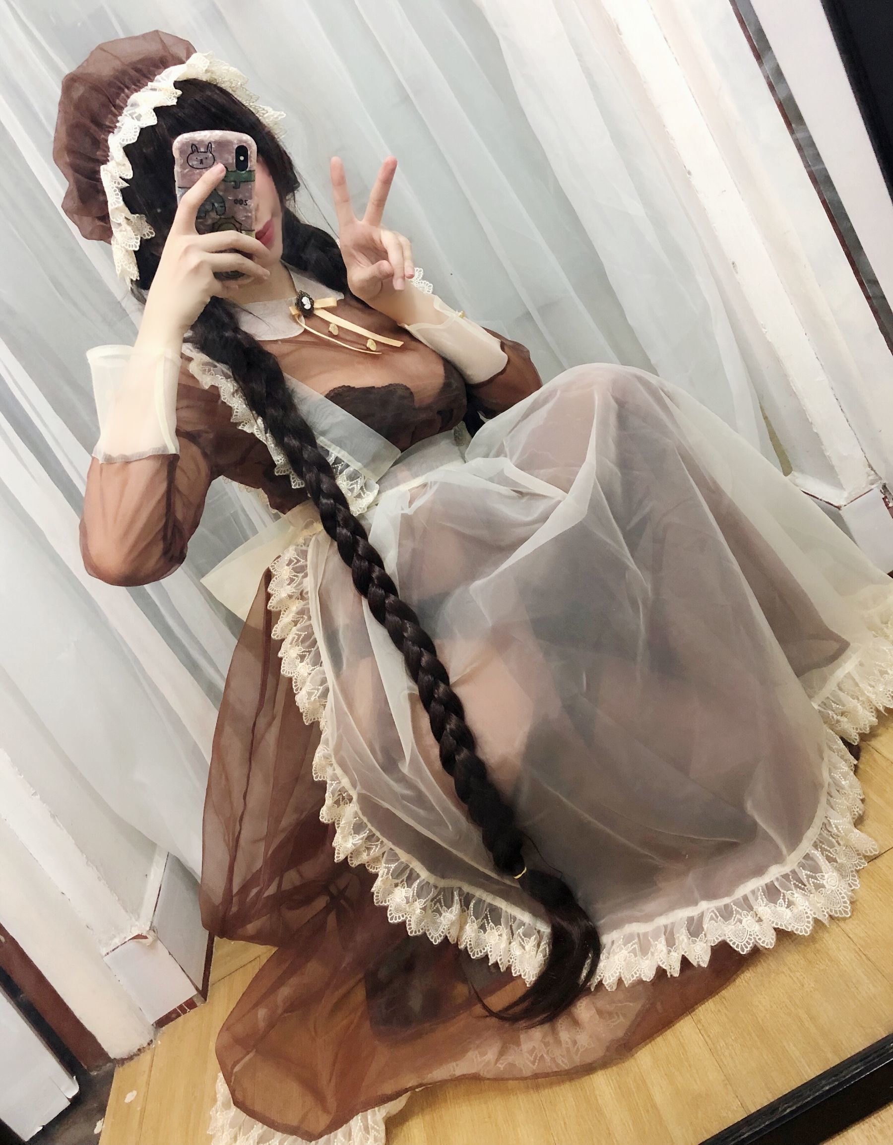 二次元巨乳美女鹿野希 透明女仆-图9