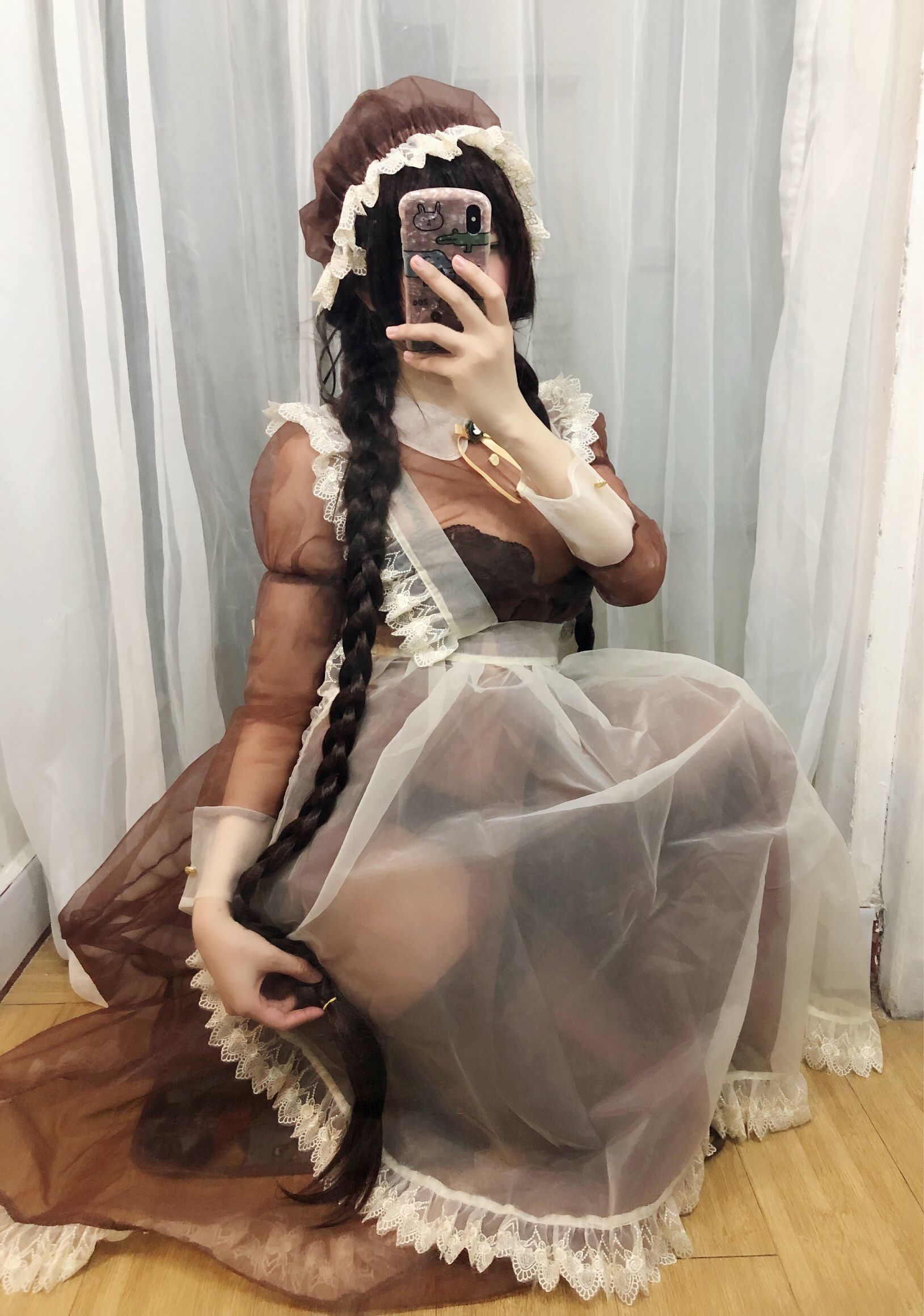 二次元巨乳美女鹿野希 透明女仆-图10