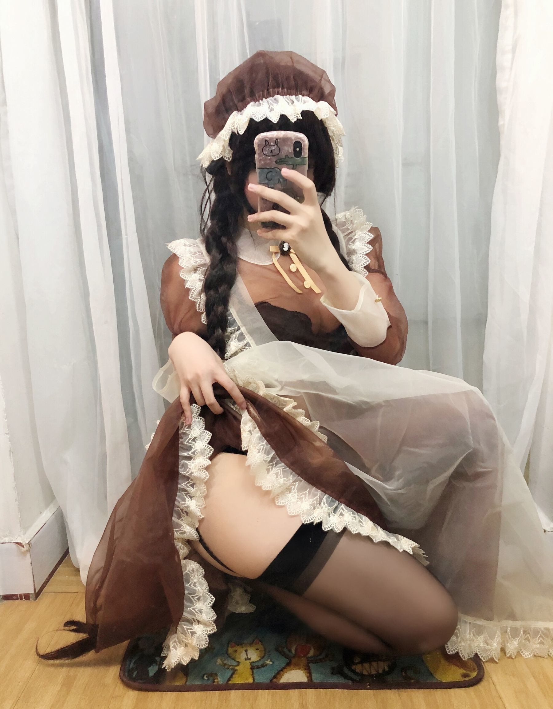 二次元巨乳美女鹿野希 透明女仆-图13