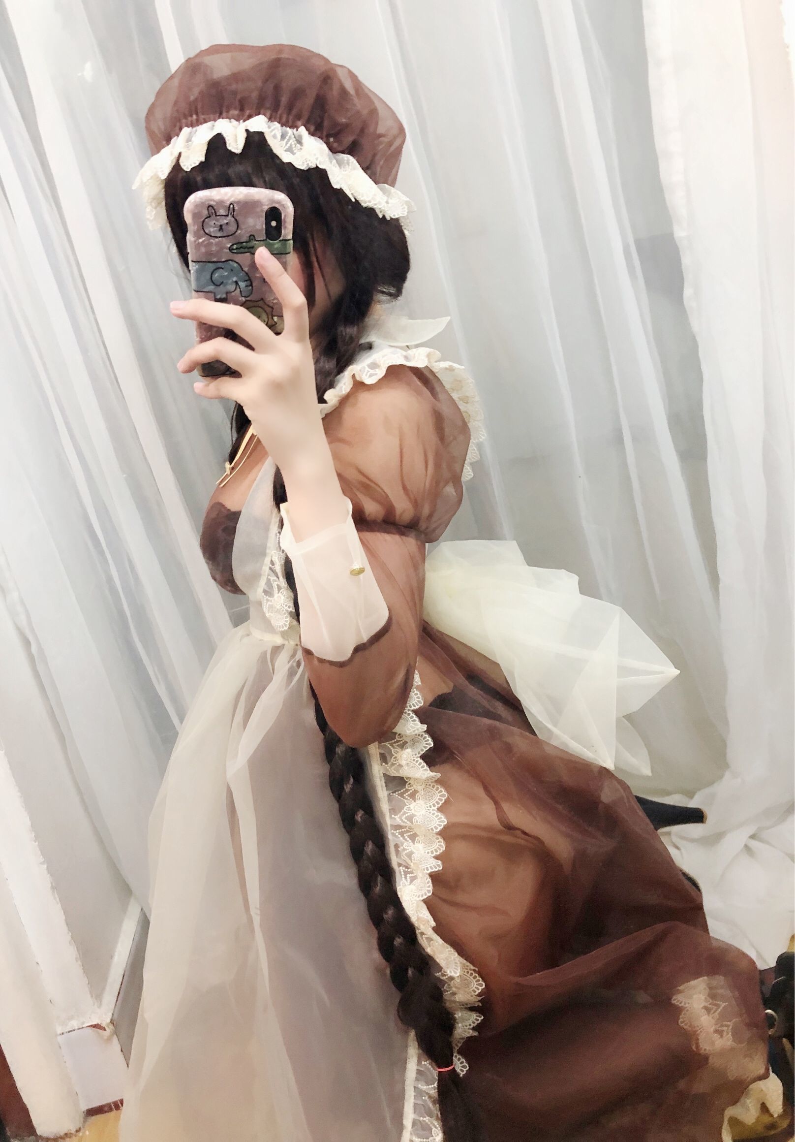 二次元巨乳美女鹿野希 透明女仆-图16