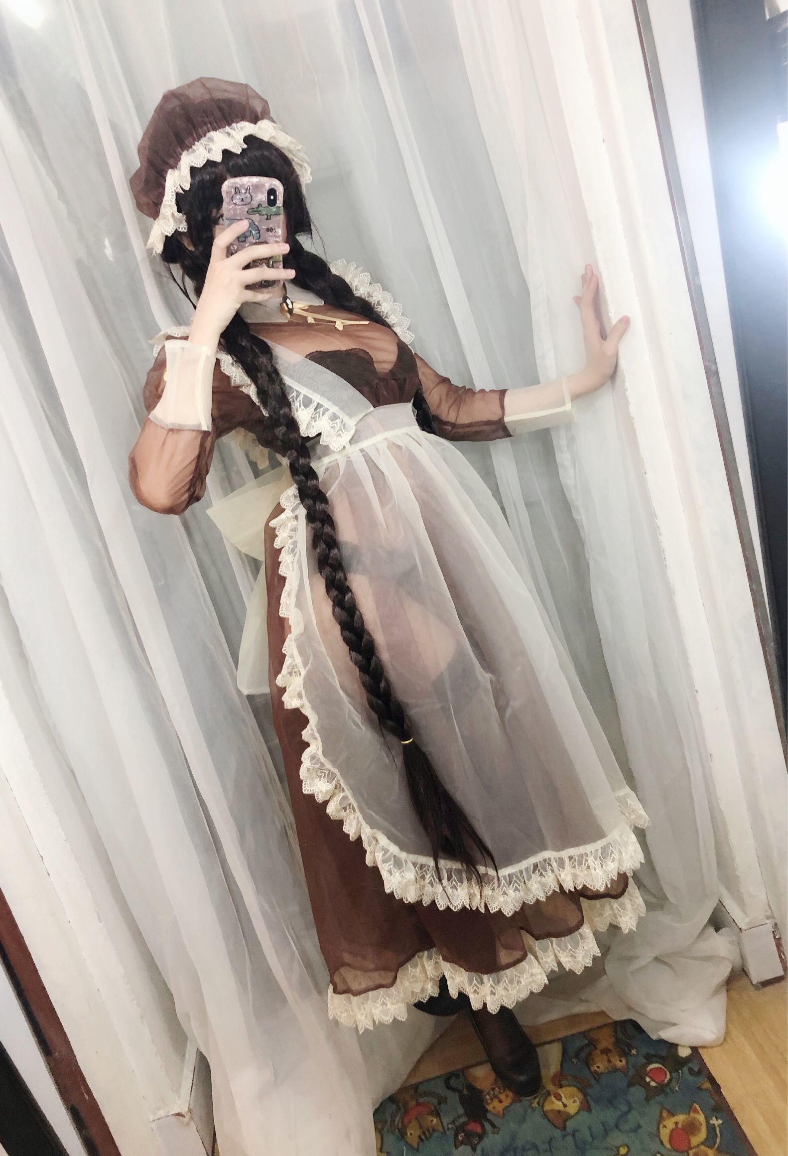 二次元巨乳美女鹿野希 透明女仆-图1