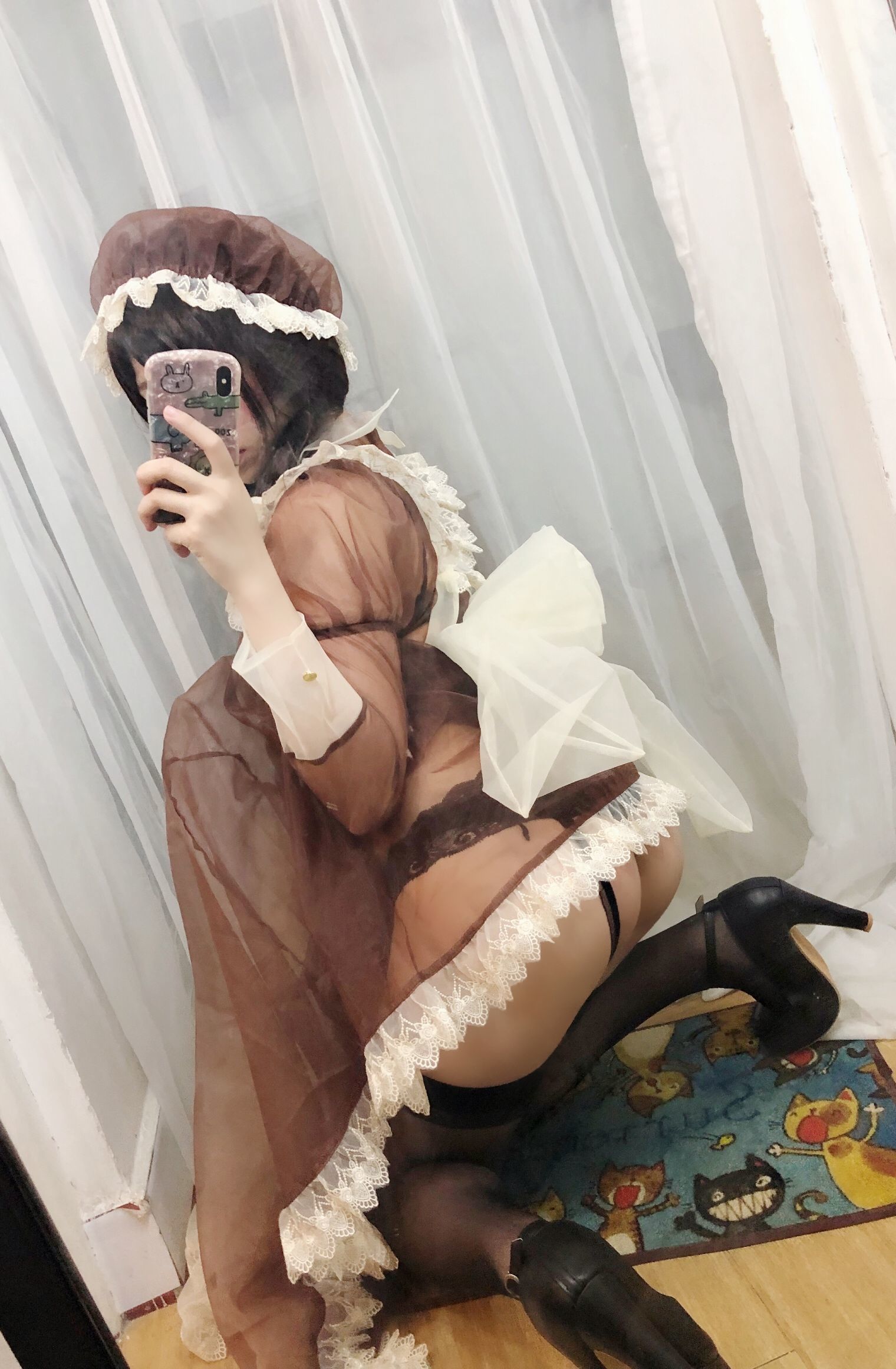 二次元巨乳美女鹿野希 透明女仆-图23