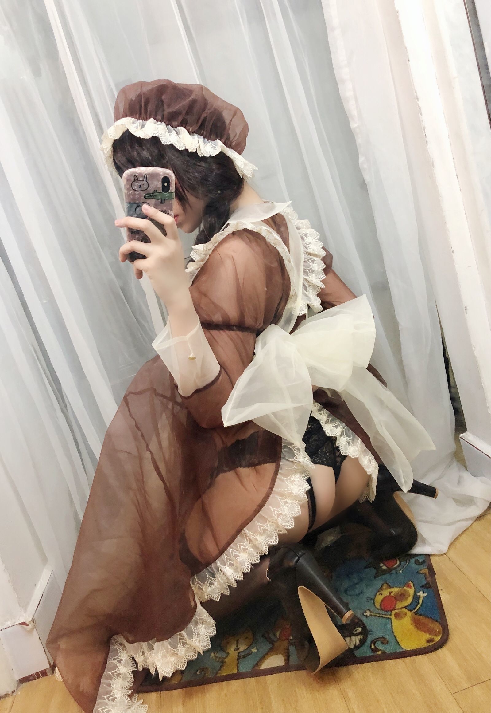 二次元巨乳美女鹿野希 透明女仆-图24