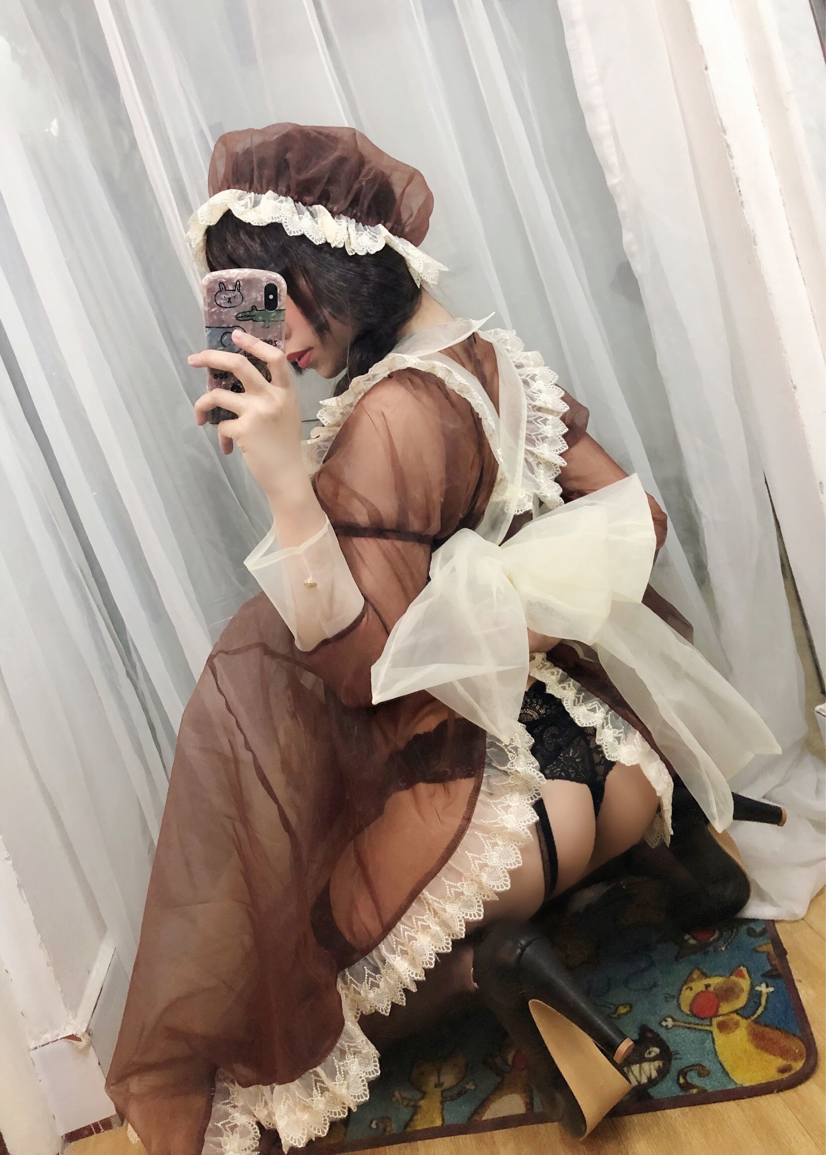 二次元巨乳美女鹿野希 透明女仆-图25