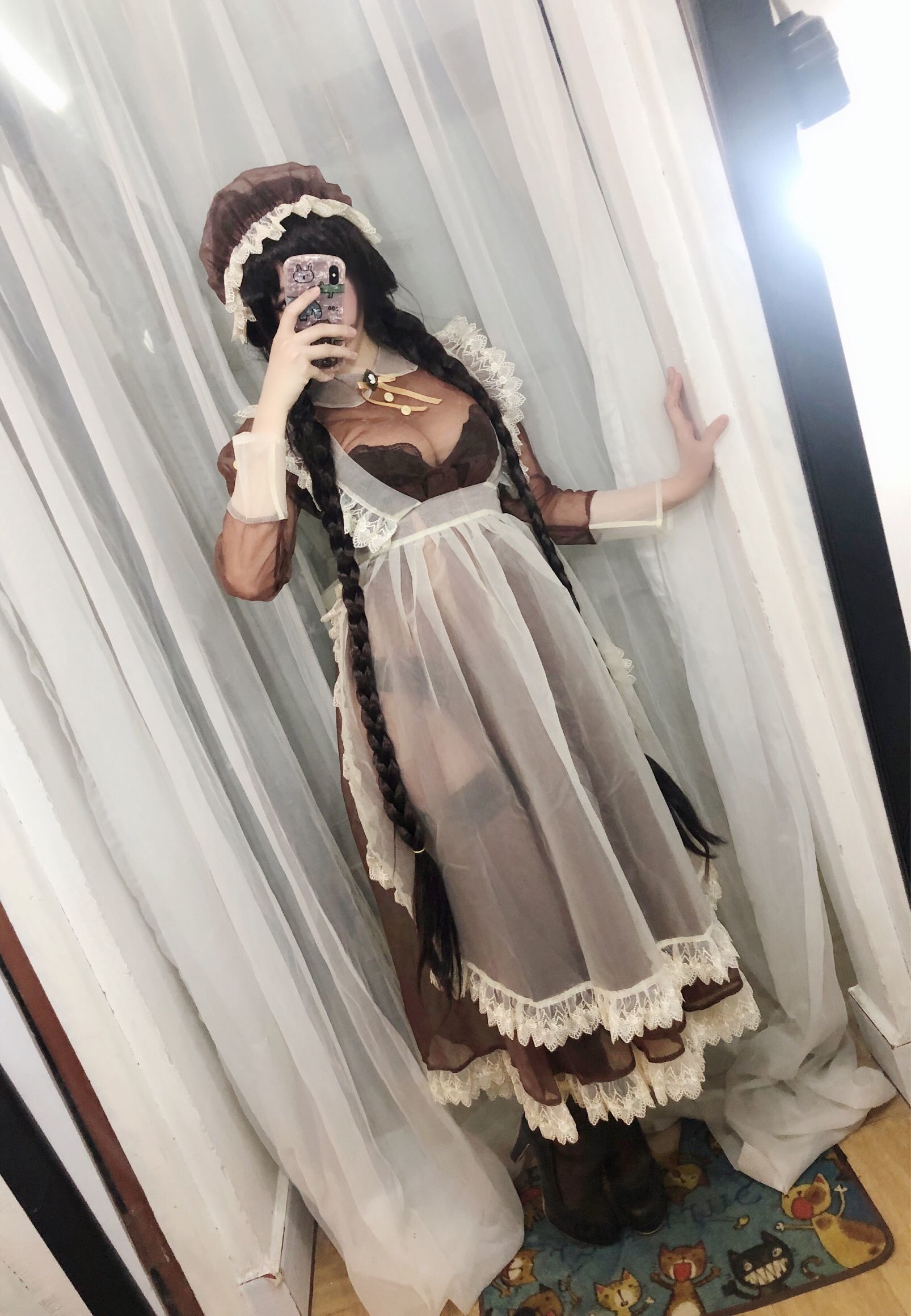 二次元巨乳美女鹿野希 透明女仆-图2