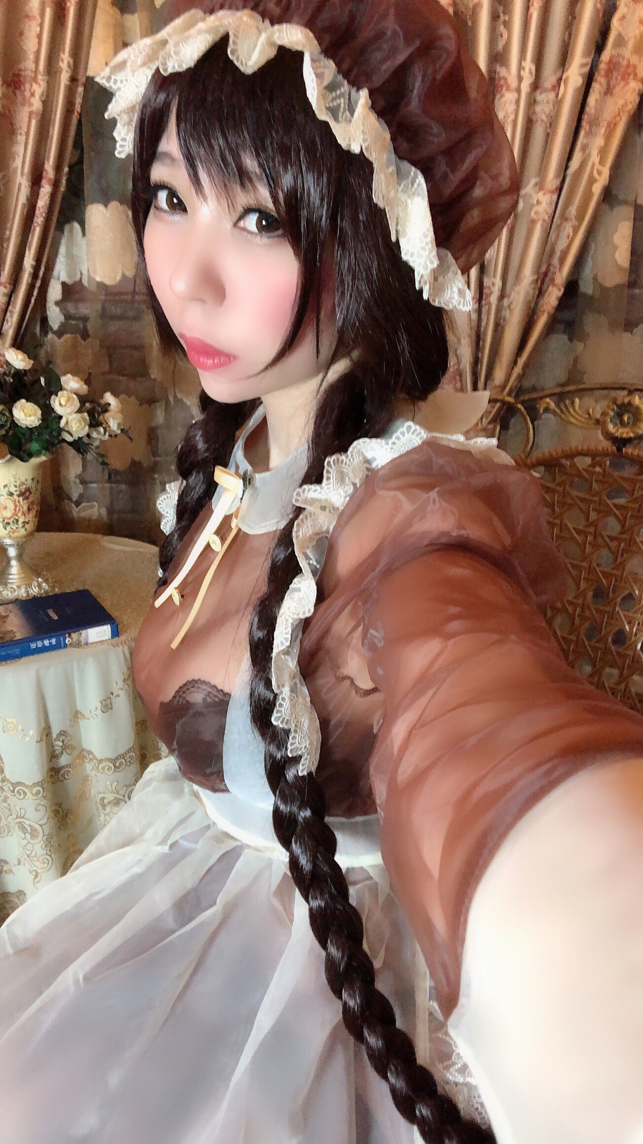 二次元巨乳美女鹿野希 透明女仆-图36
