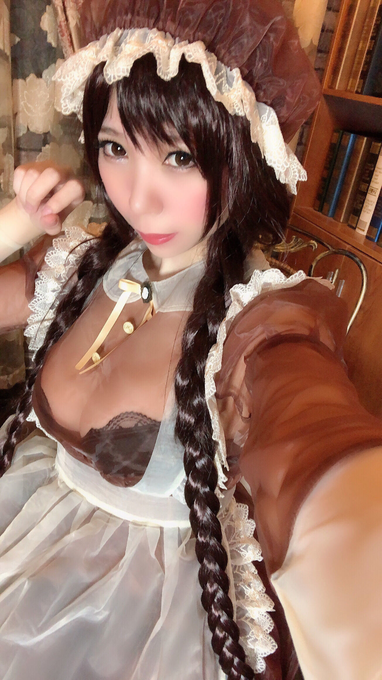 二次元巨乳美女鹿野希 透明女仆-图37