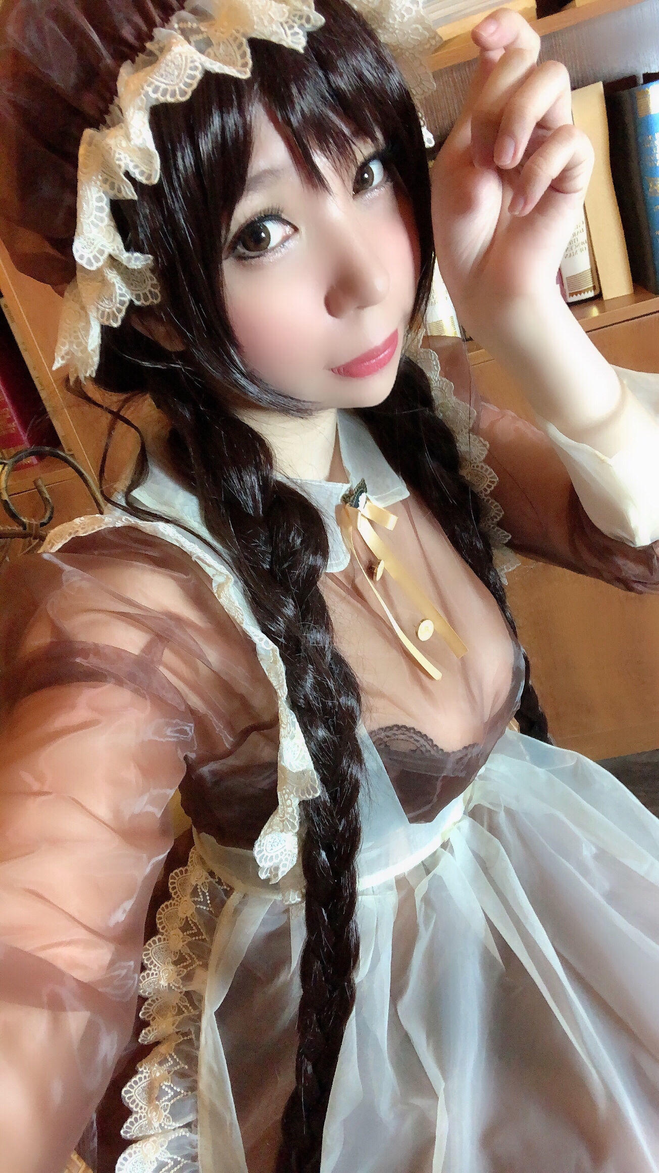 二次元巨乳美女鹿野希 透明女仆-图42