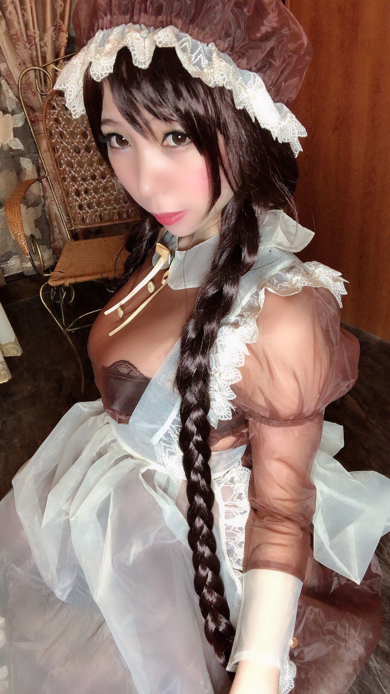 二次元巨乳美女鹿野希 透明女仆-图48