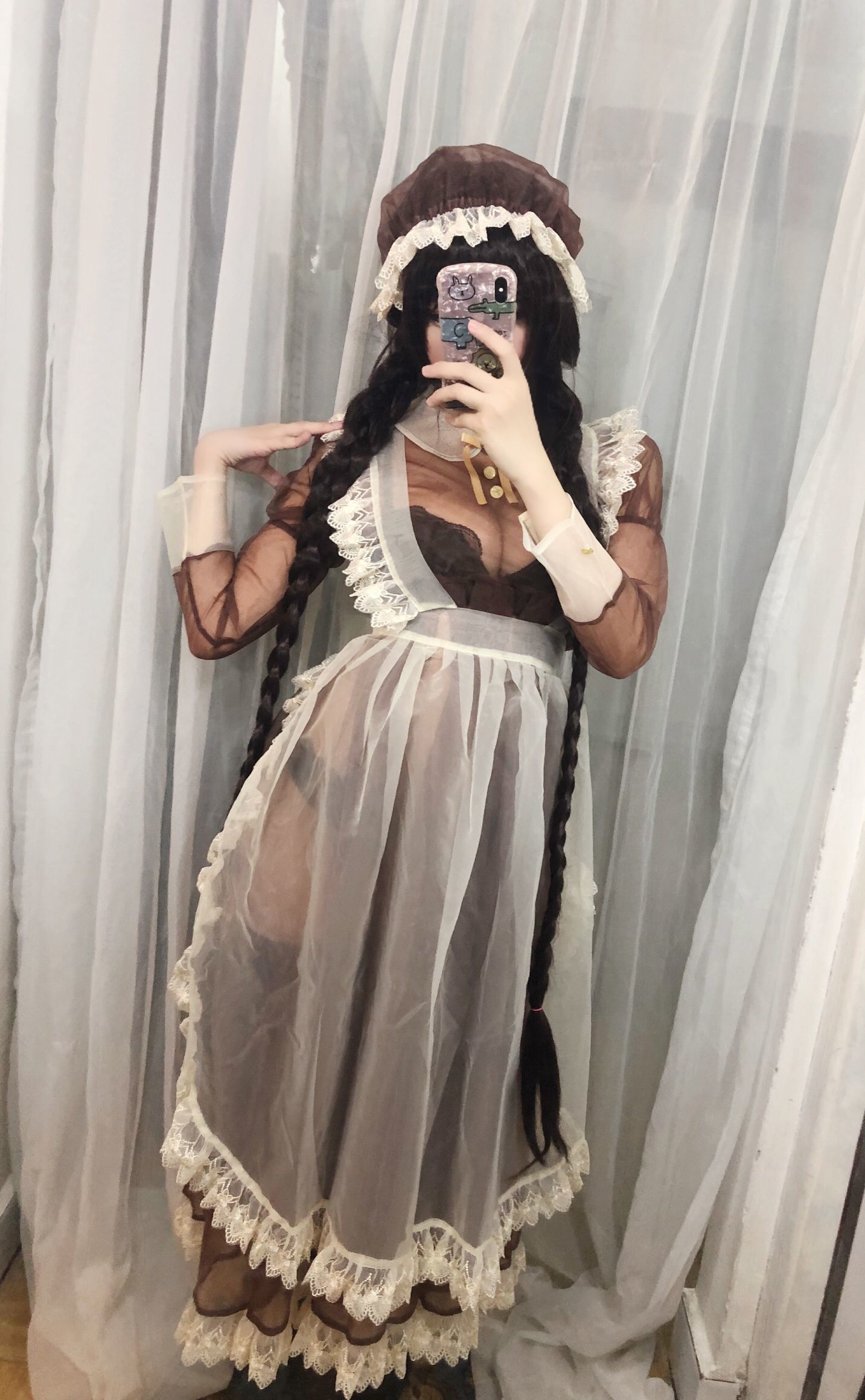 二次元巨乳美女鹿野希 透明女仆-图4