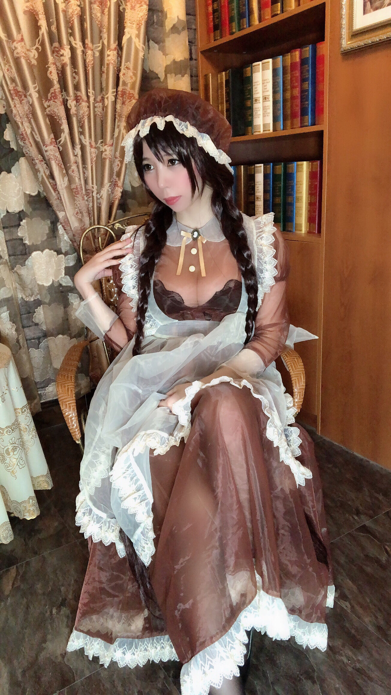 二次元巨乳美女鹿野希 透明女仆-图51