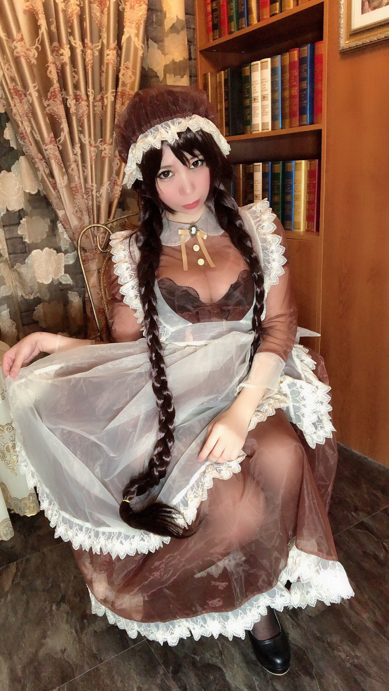 二次元巨乳美女鹿野希 透明女仆-图52