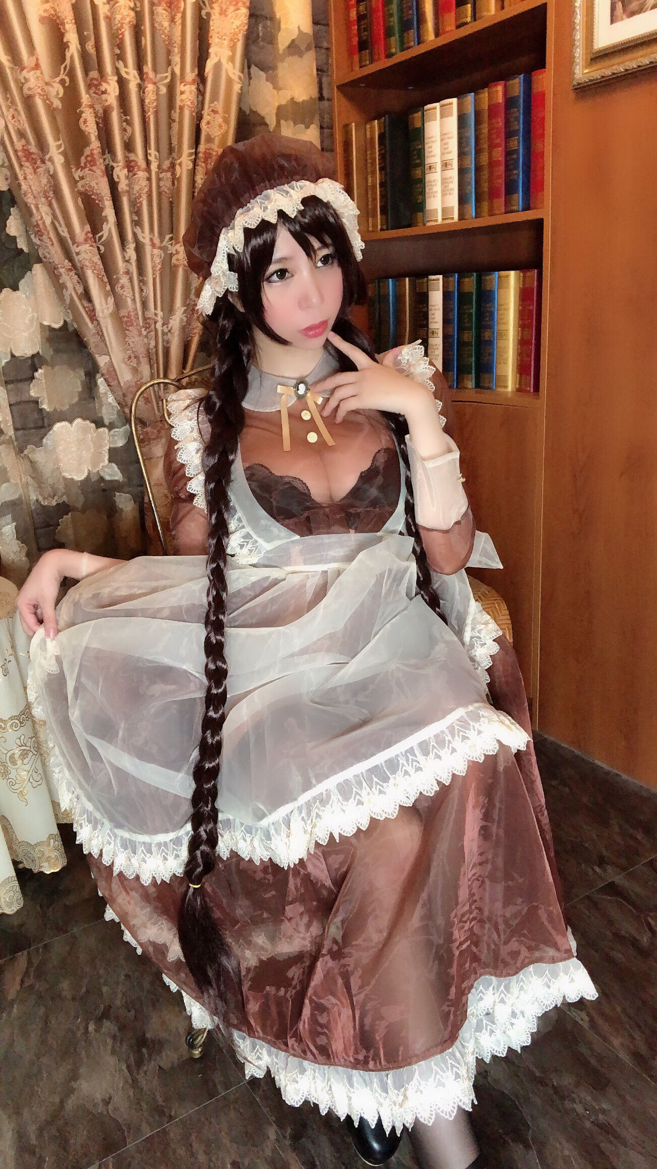 二次元巨乳美女鹿野希 透明女仆-图53