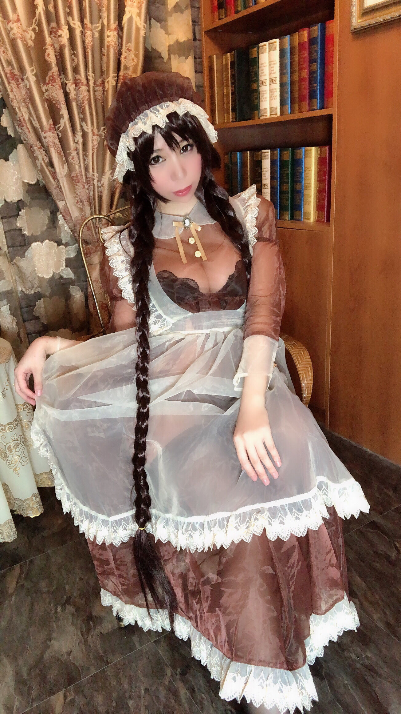 二次元巨乳美女鹿野希 透明女仆-图54