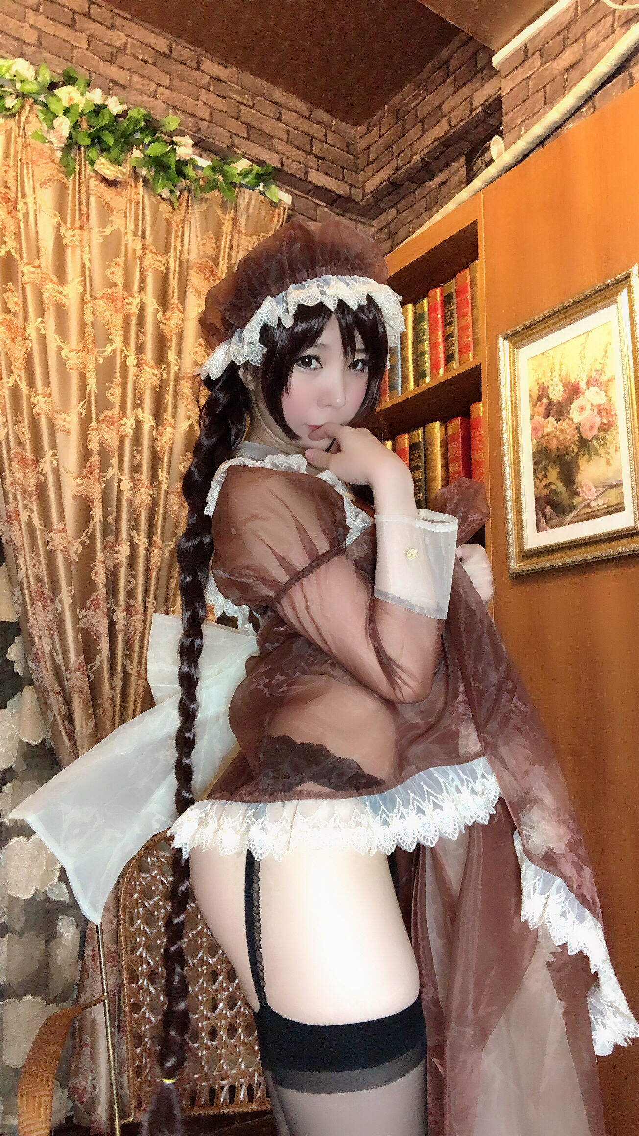 二次元巨乳美女鹿野希 透明女仆-图58