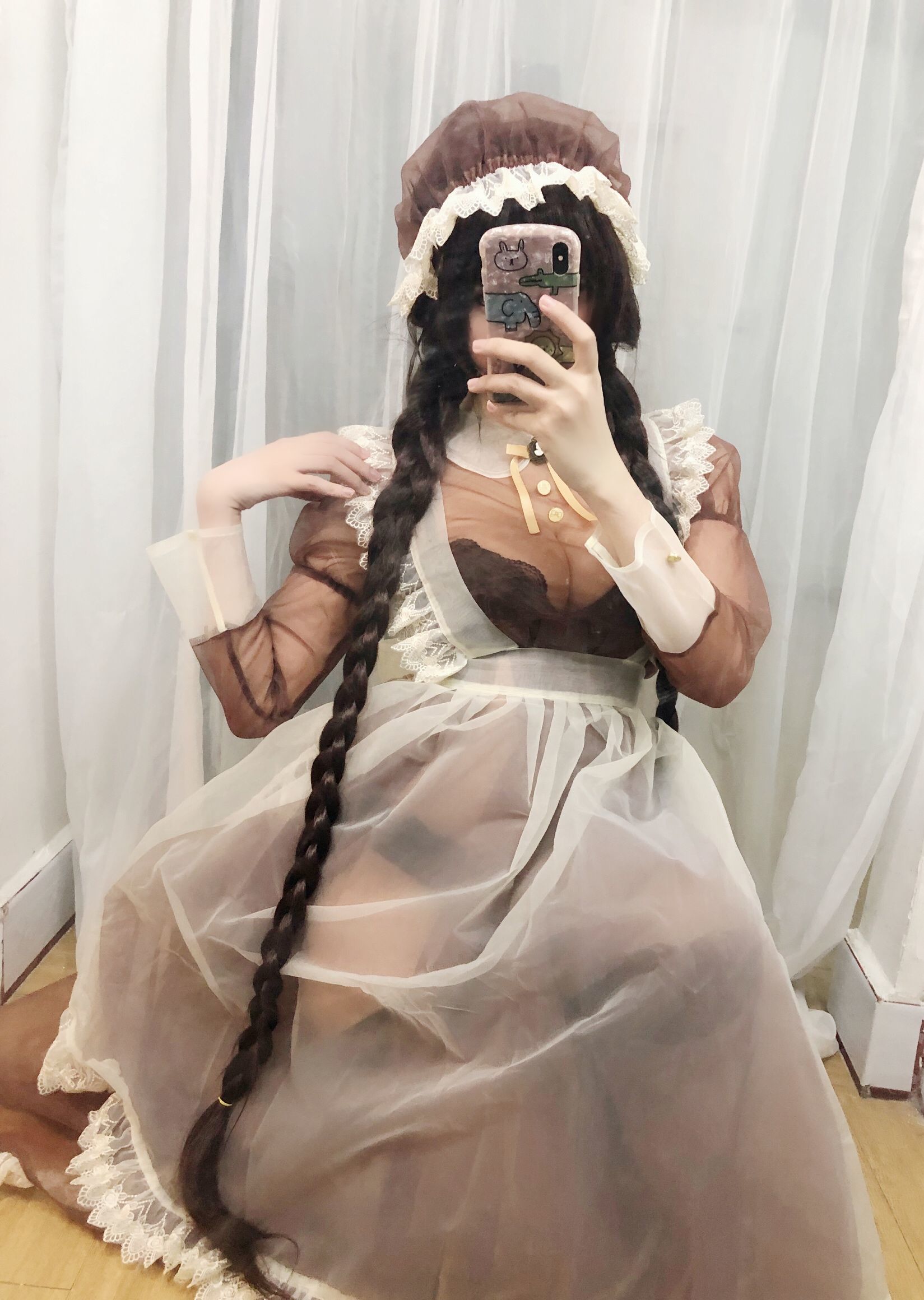 二次元巨乳美女鹿野希 透明女仆-图6