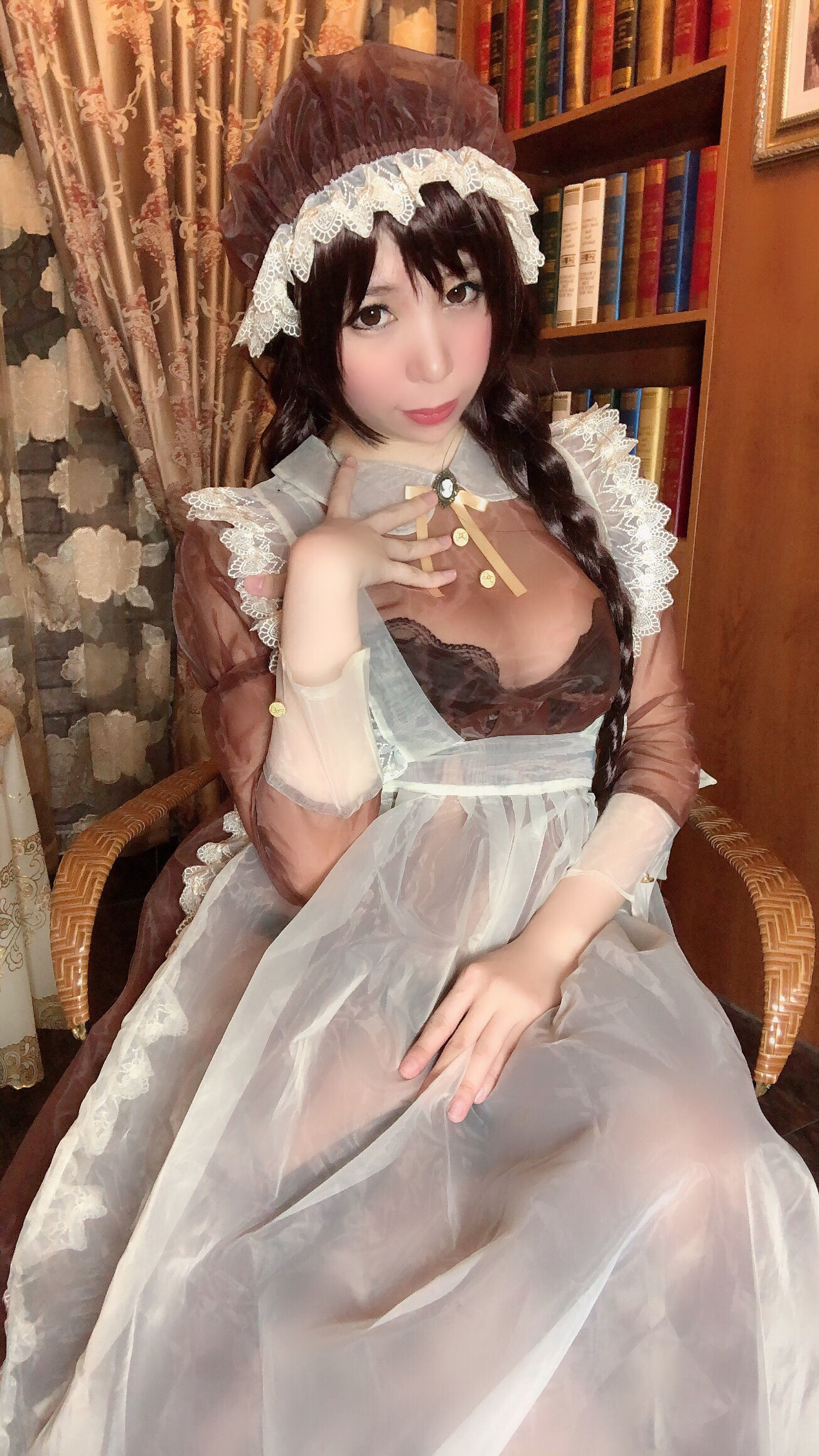 二次元巨乳美女鹿野希 透明女仆-图73