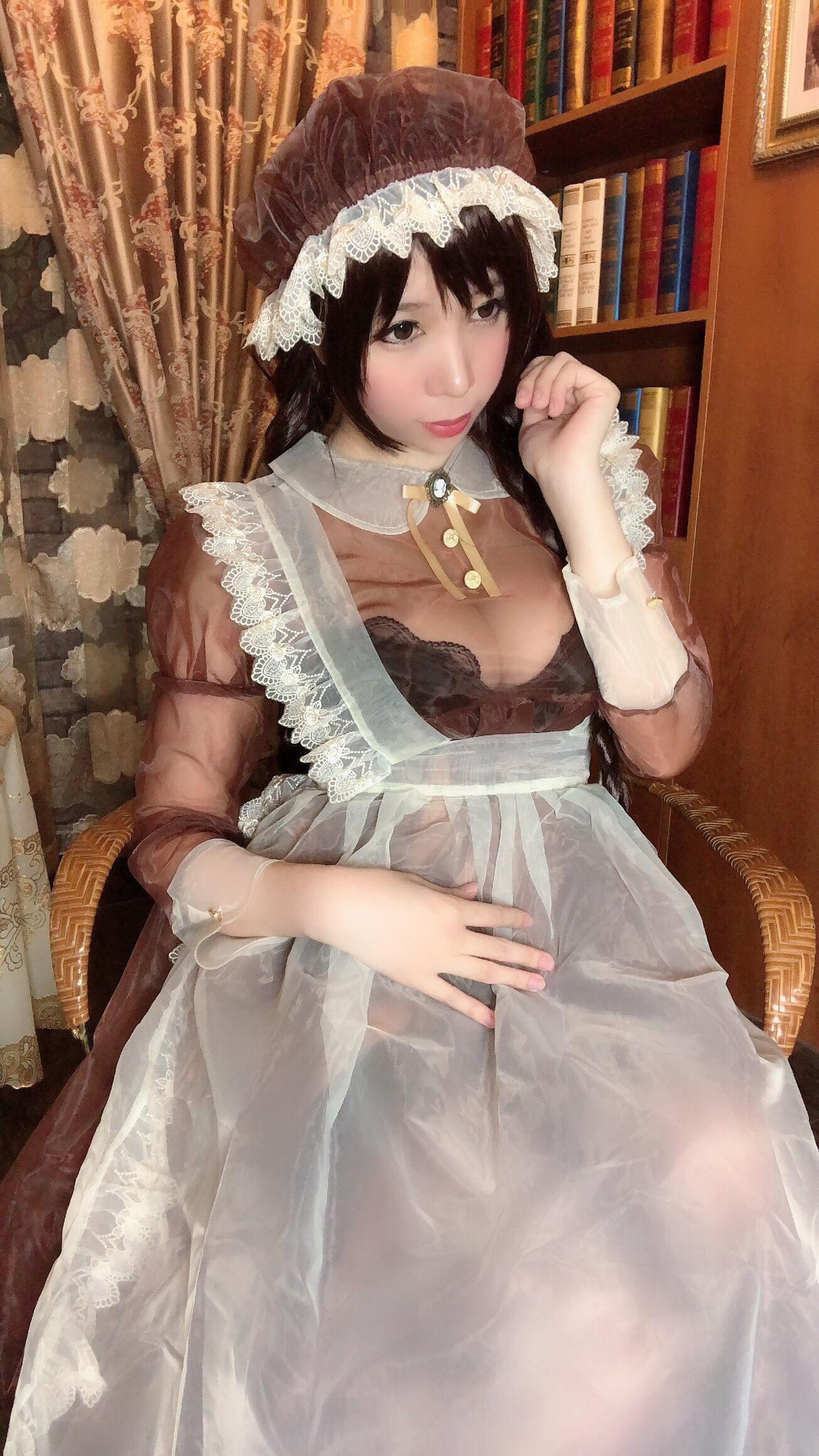 二次元巨乳美女鹿野希 透明女仆-图75
