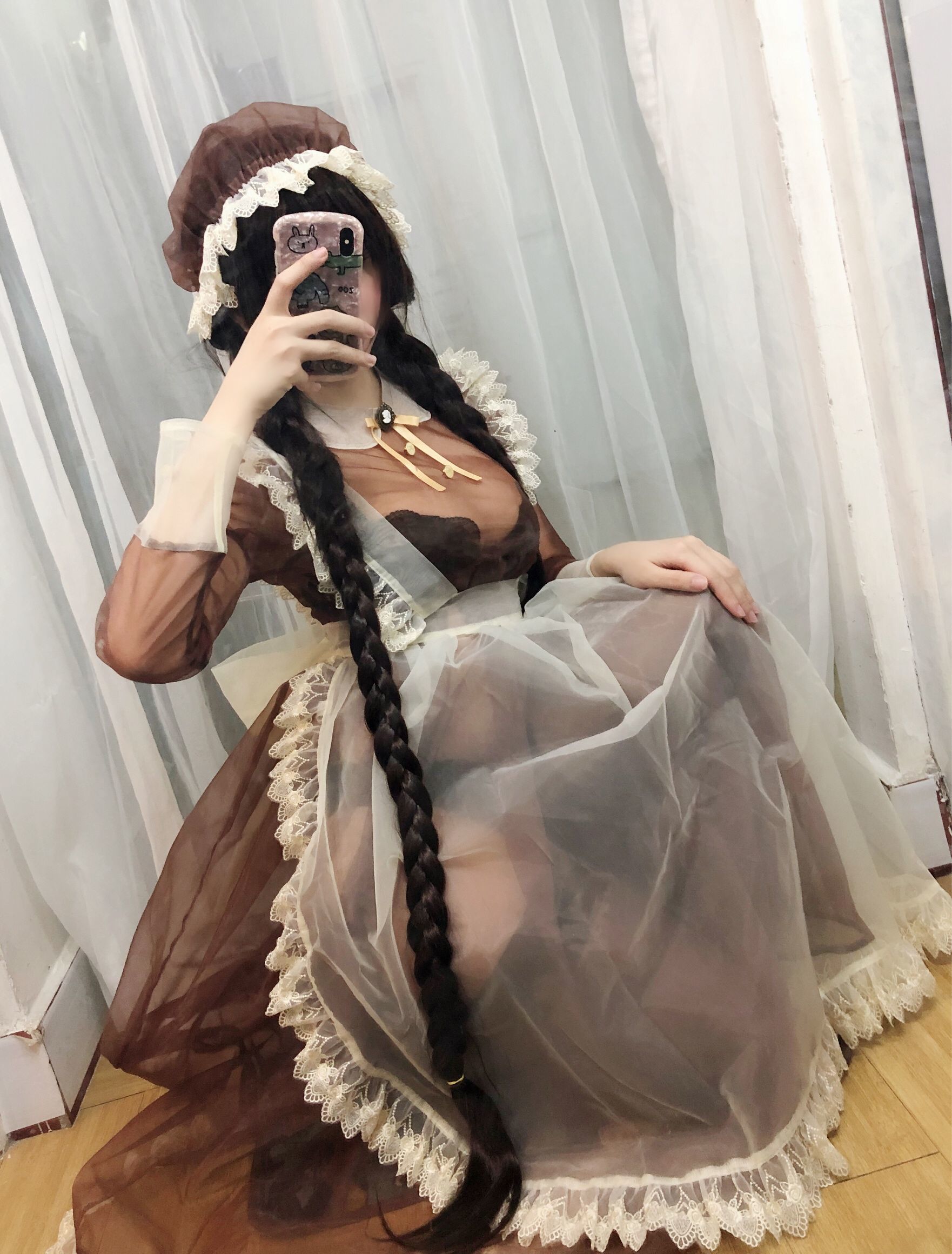 二次元巨乳美女鹿野希 透明女仆-图8