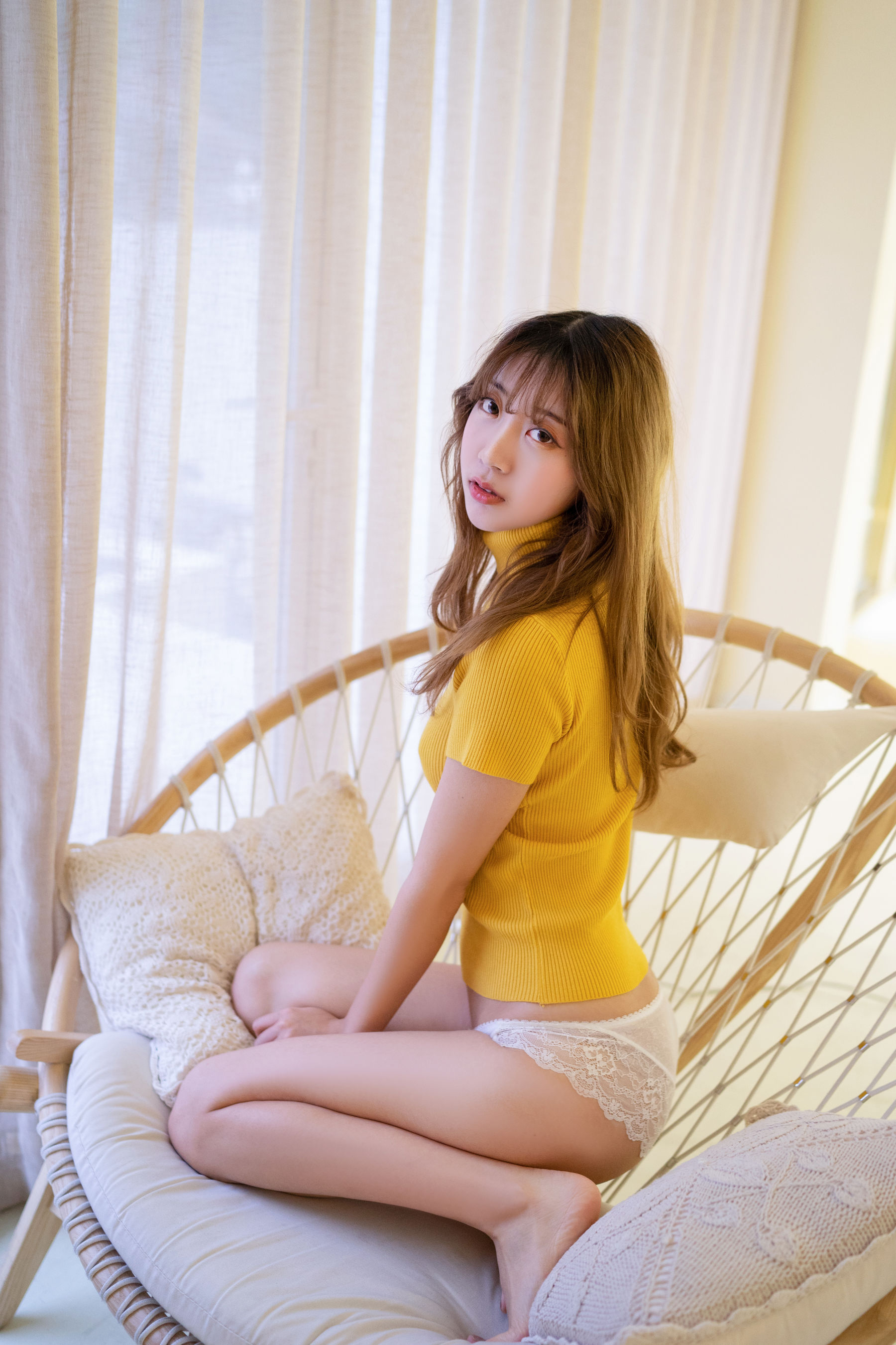 人气Coser黑川 年上彼女 黄毛衣-图9