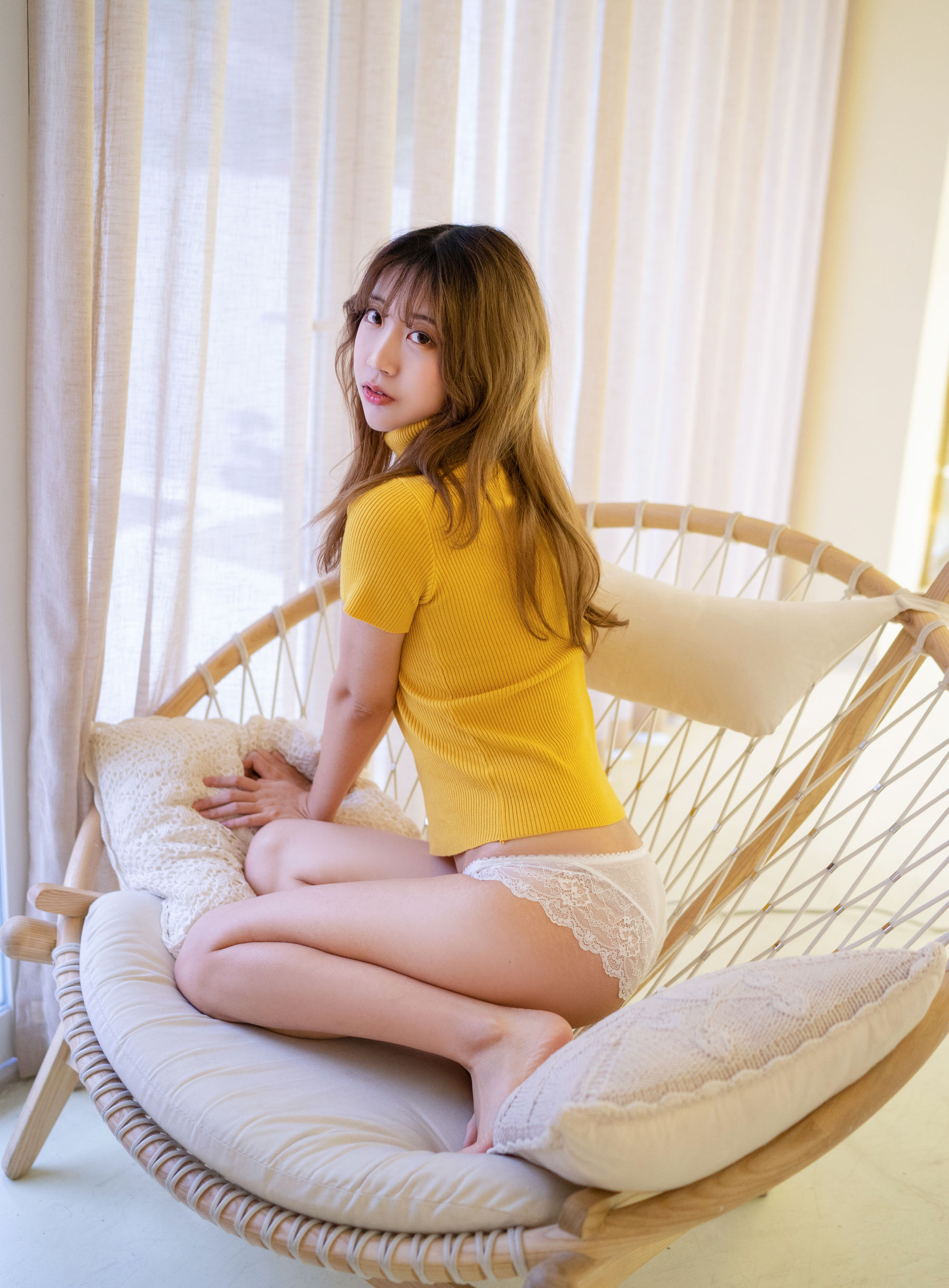人气Coser黑川 年上彼女 黄毛衣-图10