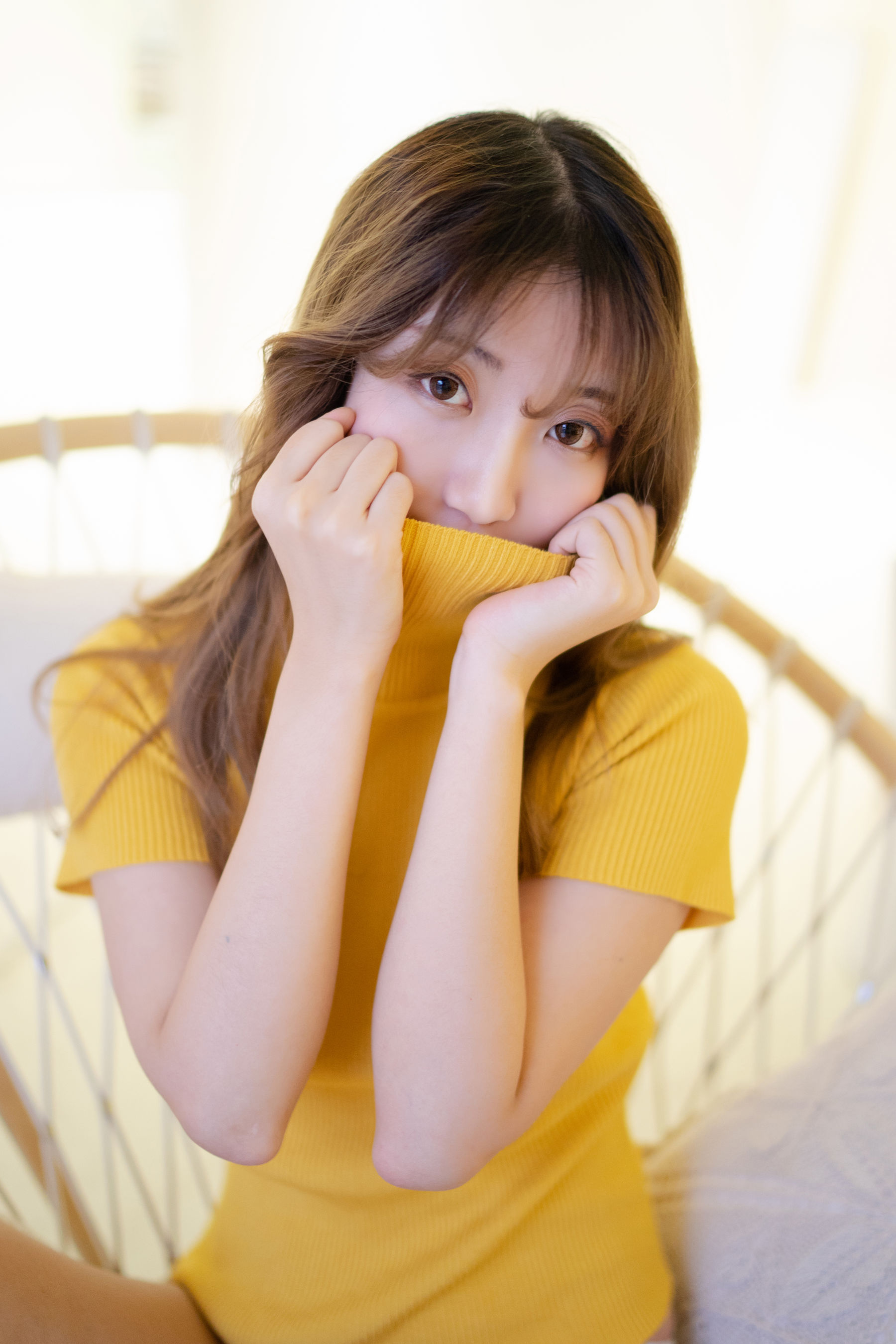 人气Coser黑川 年上彼女 黄毛衣-图2
