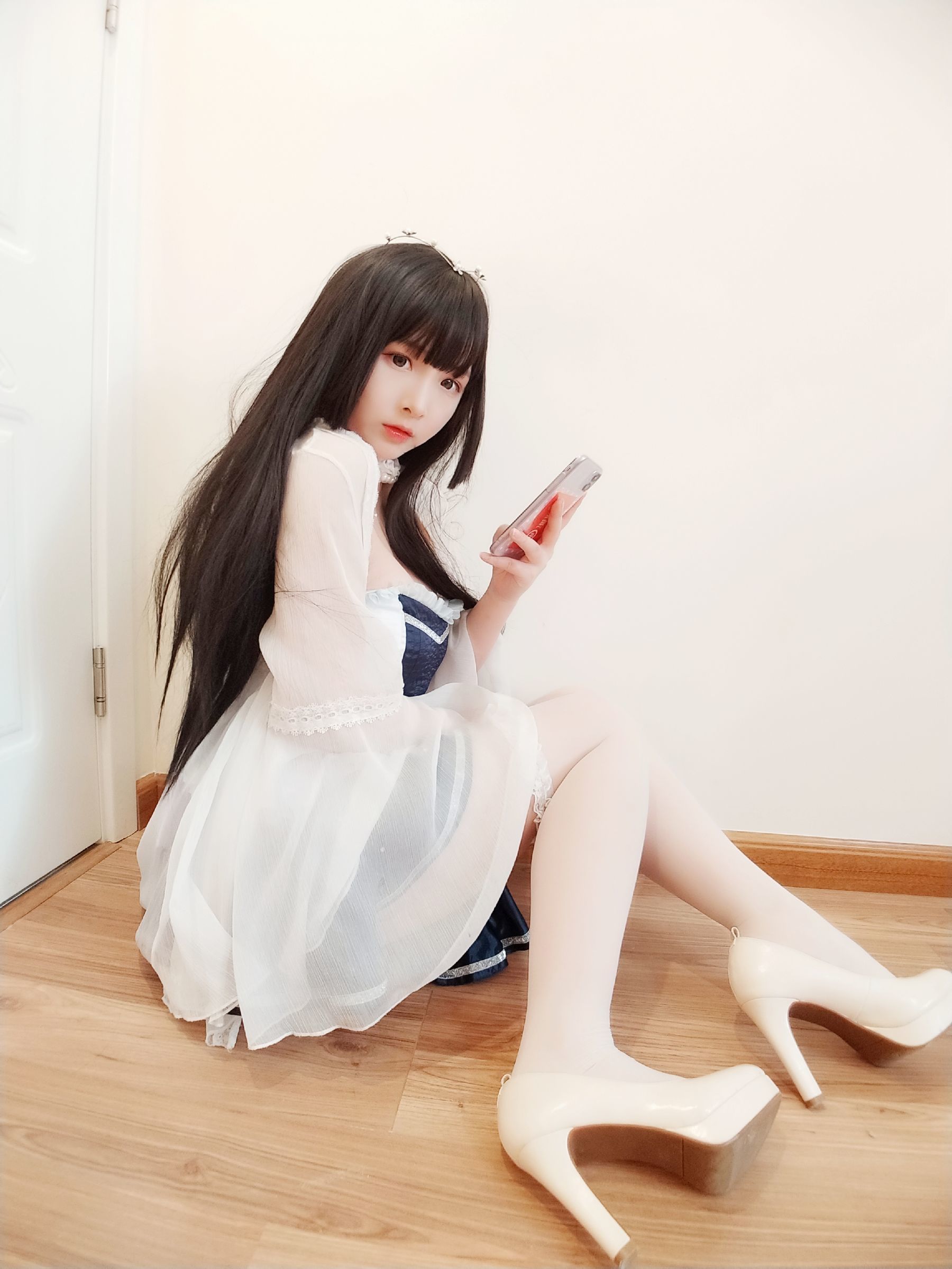 二次元美女古川kagura 白丝-图12